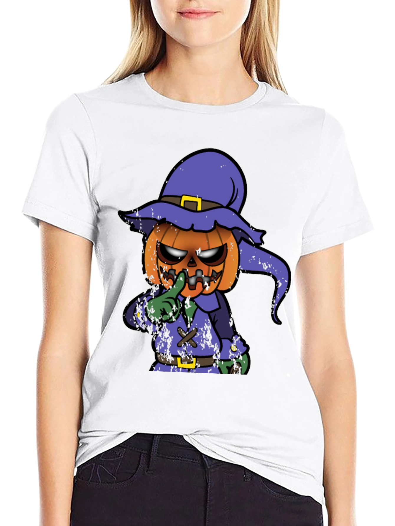 Spooky Pumpkin Character Graphic T-Shirt
