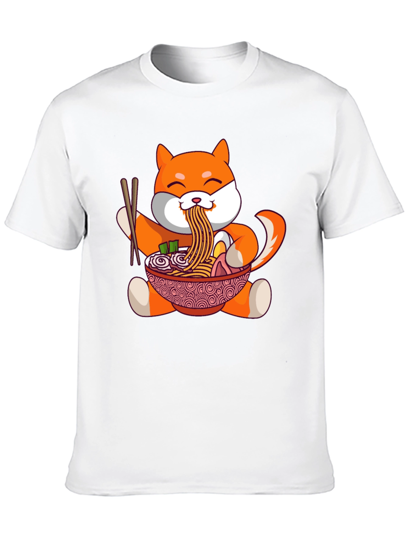 Shiba Inu Ramen Bowl T-Shirt - Cute Anime Design