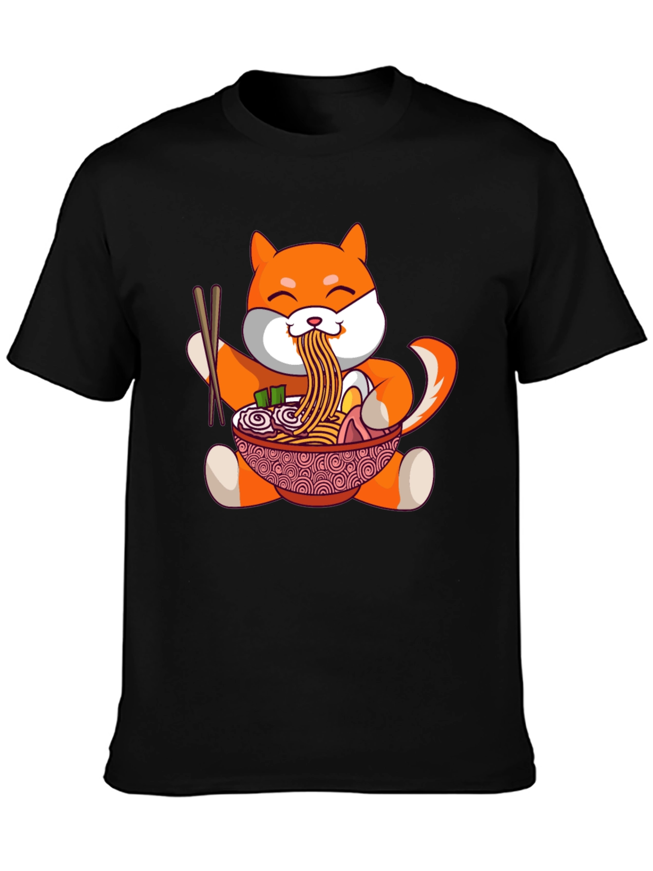 Shiba Inu Ramen Bowl T-Shirt - Cute Anime Design