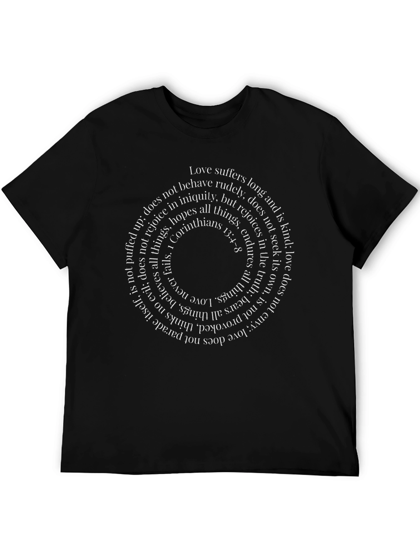 Love Suffers Long Black T-Shirt
