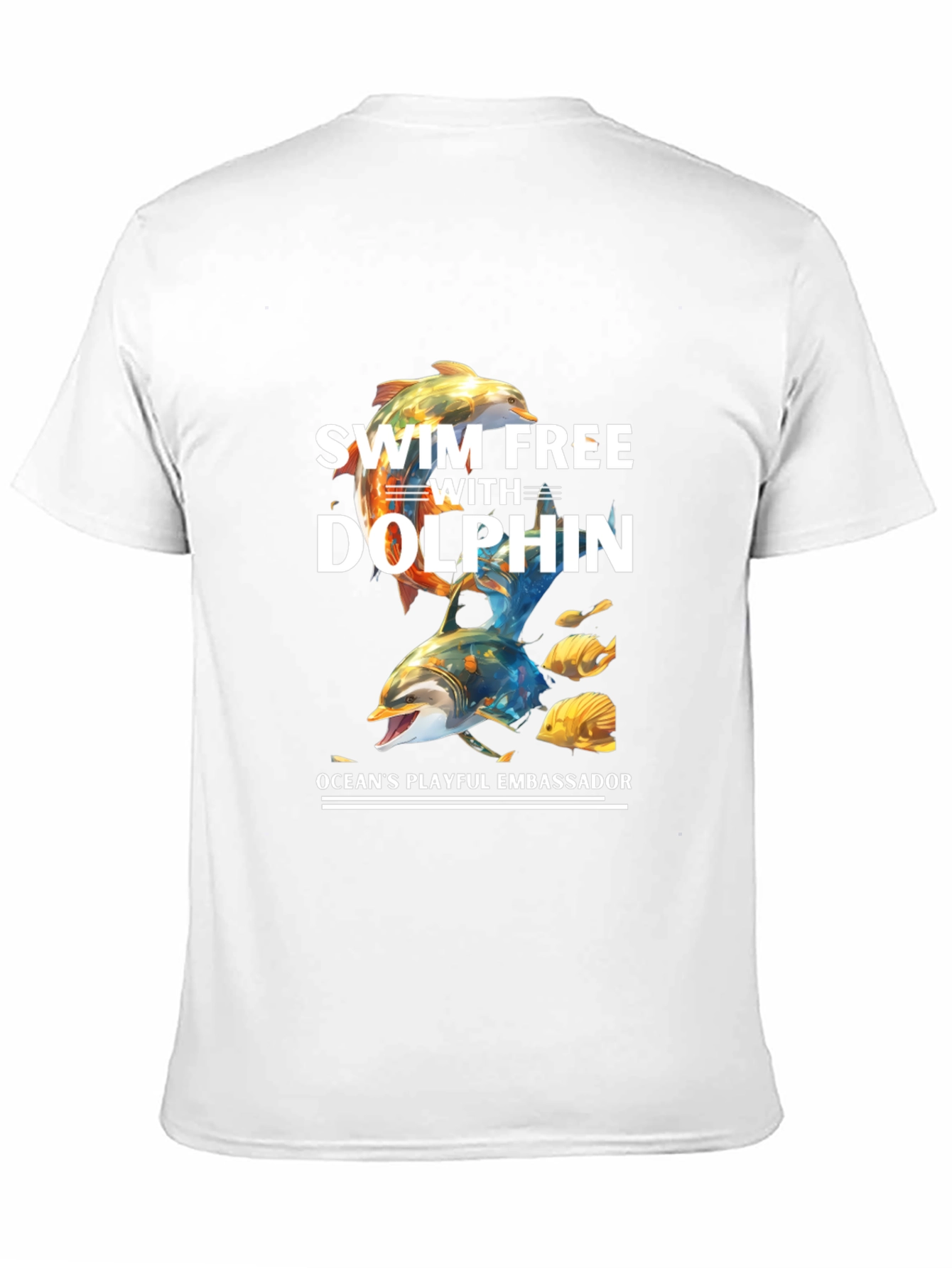 Swim Free With Dolphin Graphic Tee