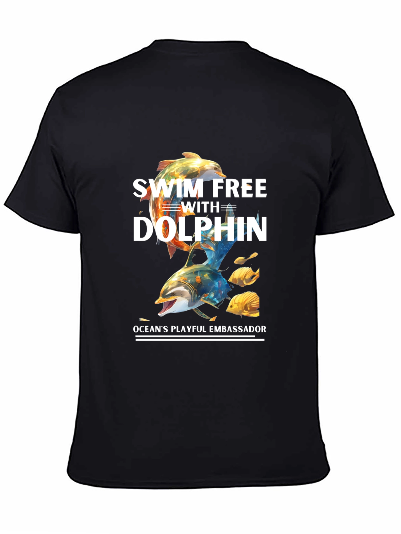 Swim Free With Dolphin Graphic Tee