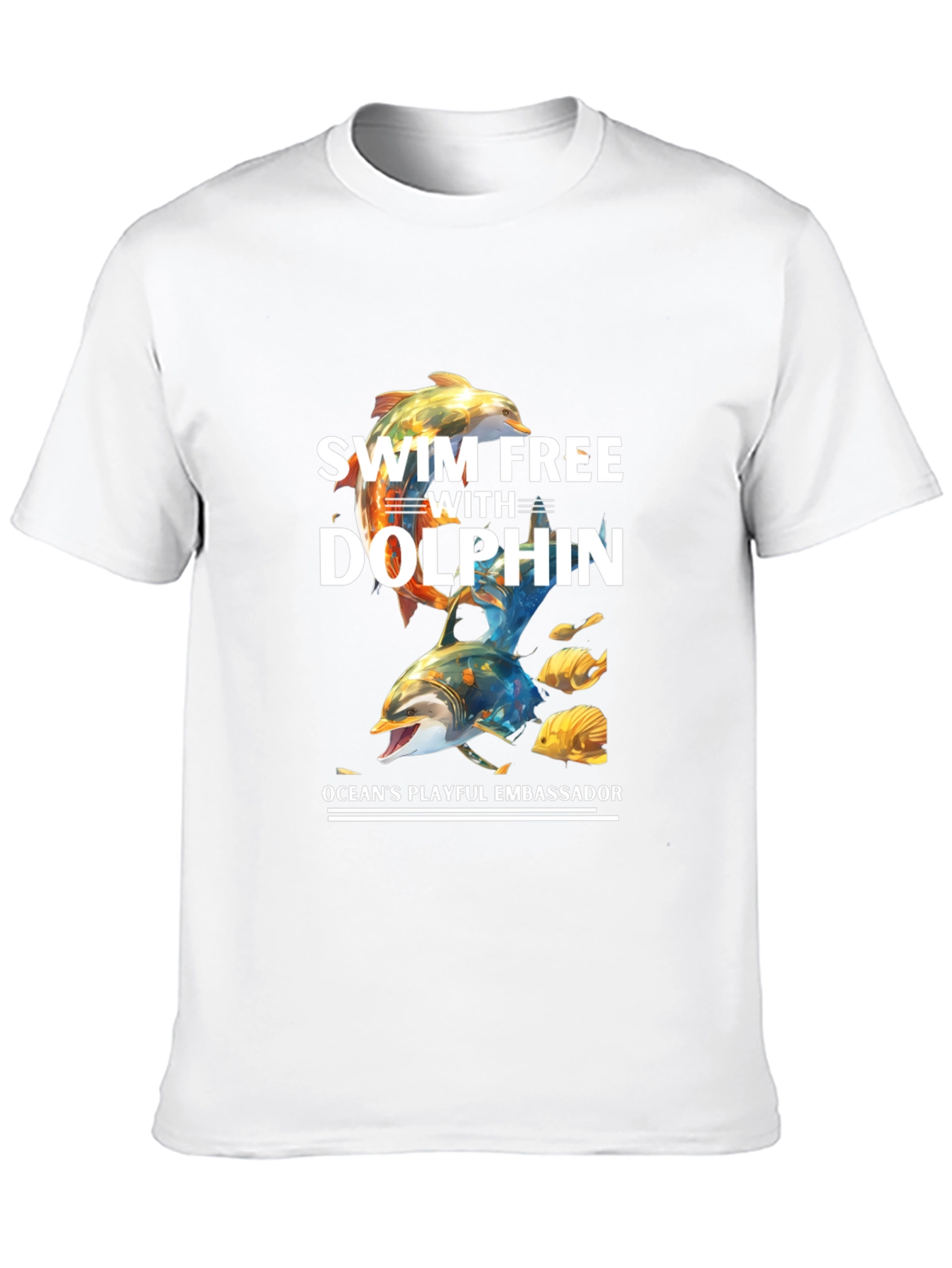 Swim Free With Dolphin Graphic Tee