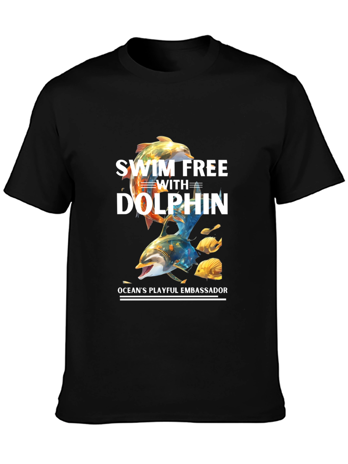 Swim Free With Dolphin Graphic Tee
