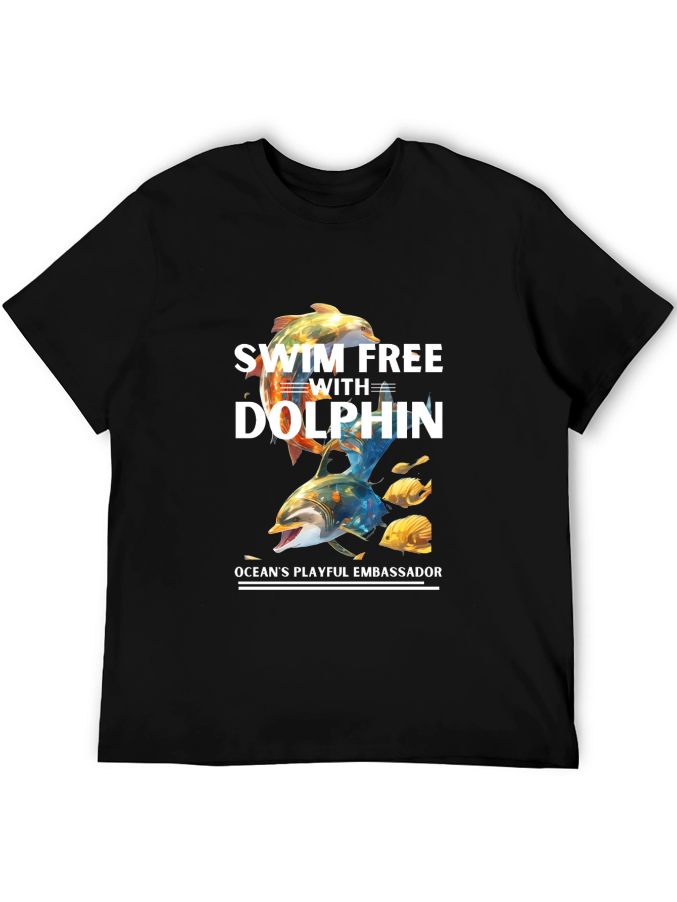 Swim Free With Dolphin Graphic Tee