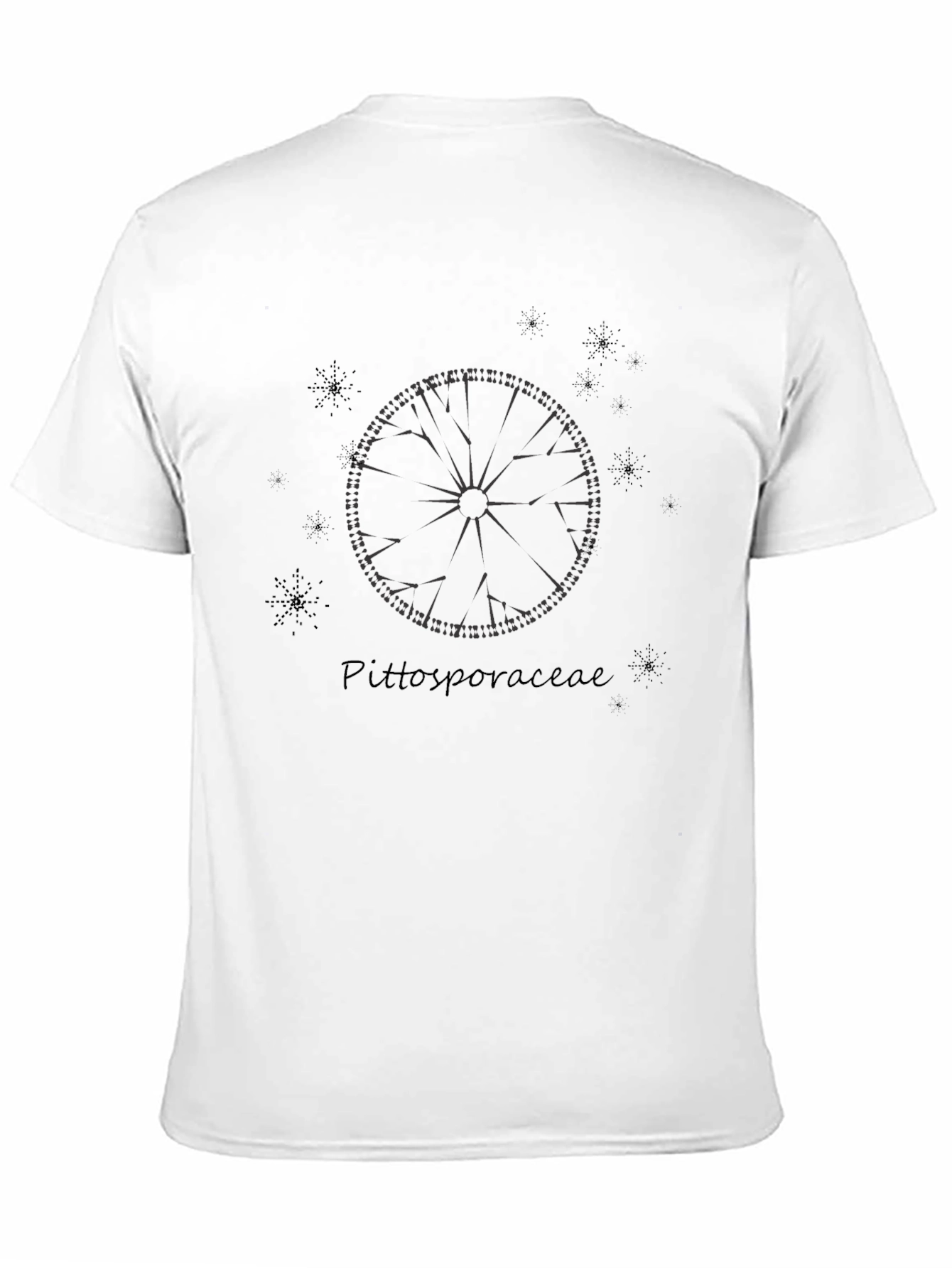 Botanical Design Black T-Shirt