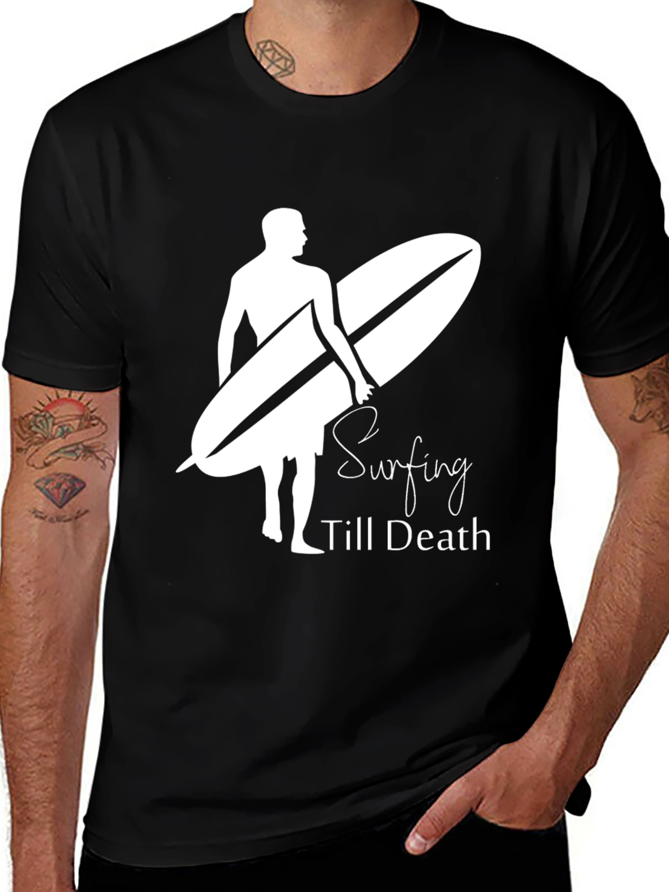 Surfing Till Death Graphic Tee