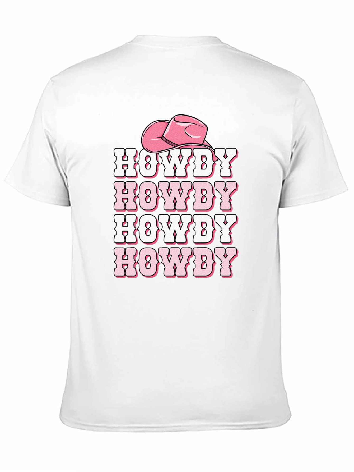 Howdy Cowboy Tee - Pink Cowgirl Hat