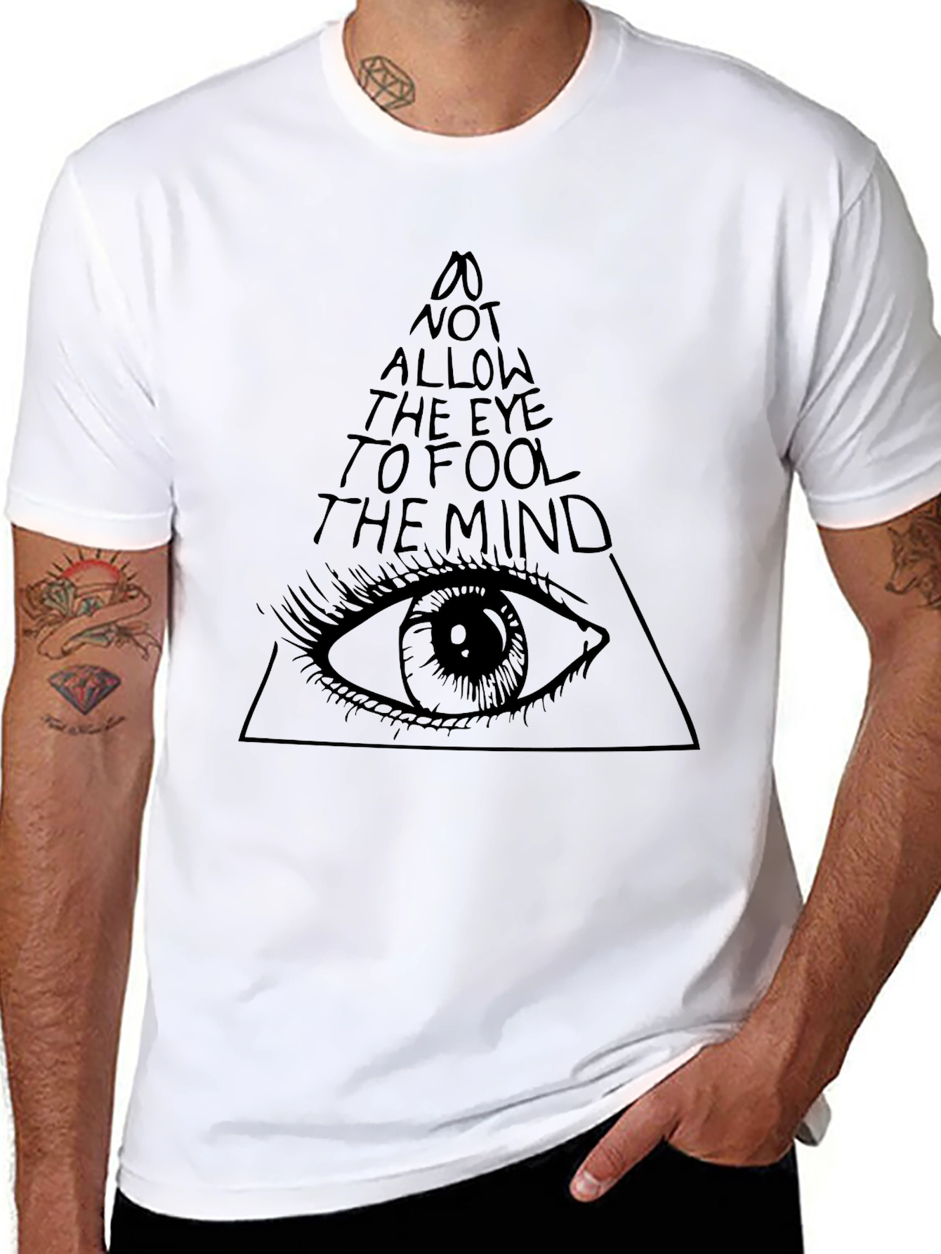 Illuminati Eye Black T-Shirt - Mens