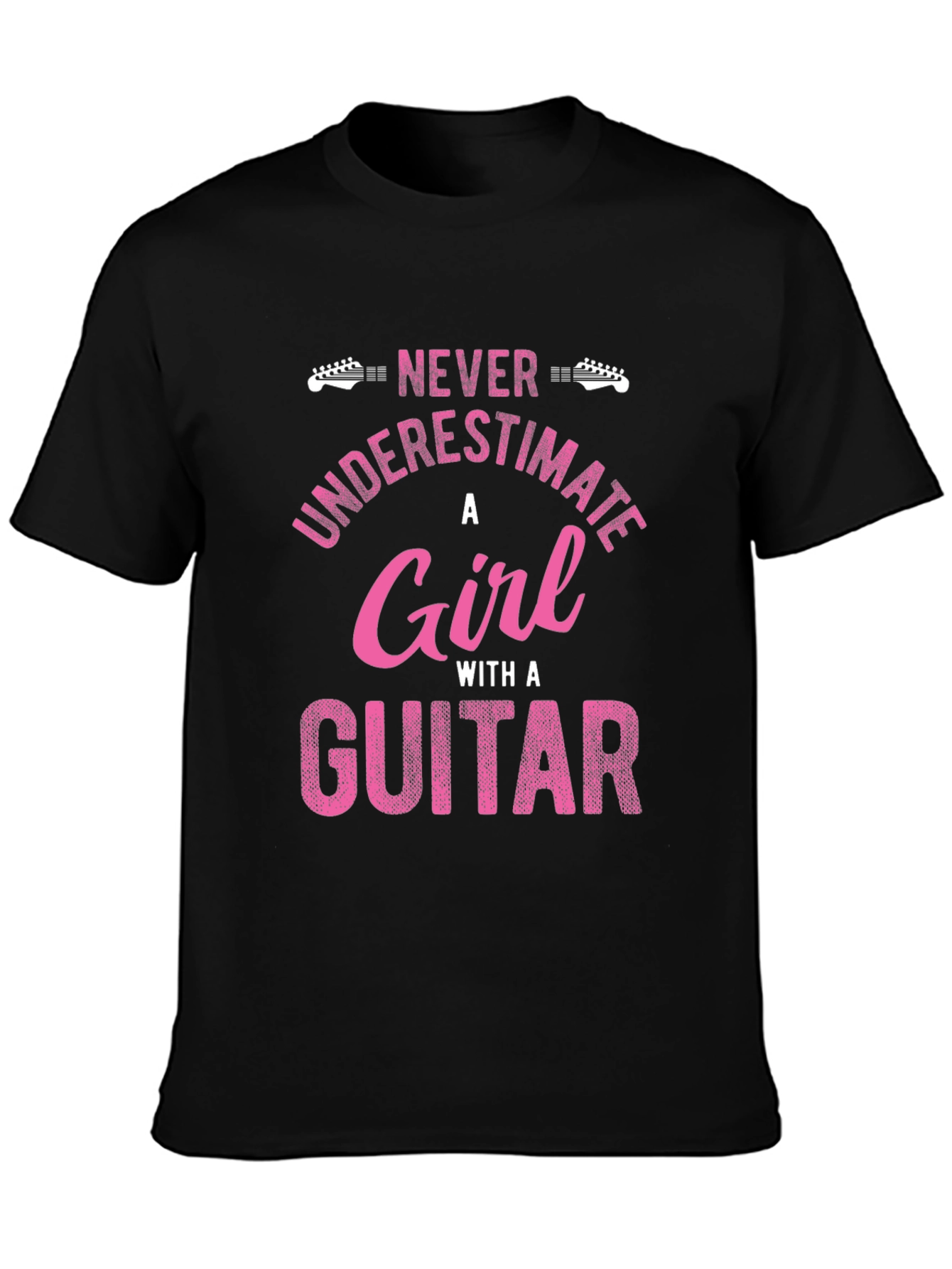 Never Underestimate a Girl with a Guitar T-Shirt