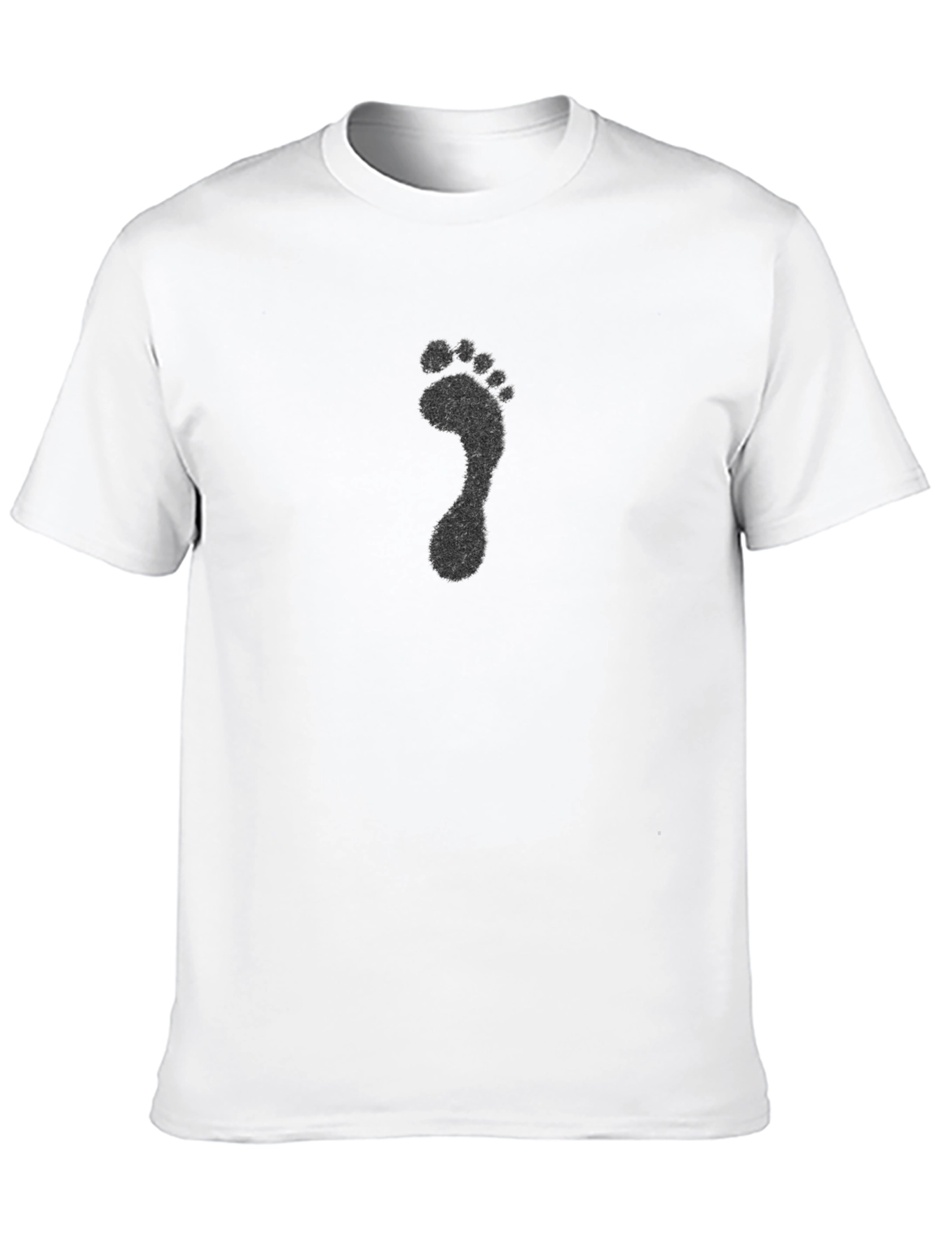 Footprint Graphic Tee - Black Cotton T-Shirt