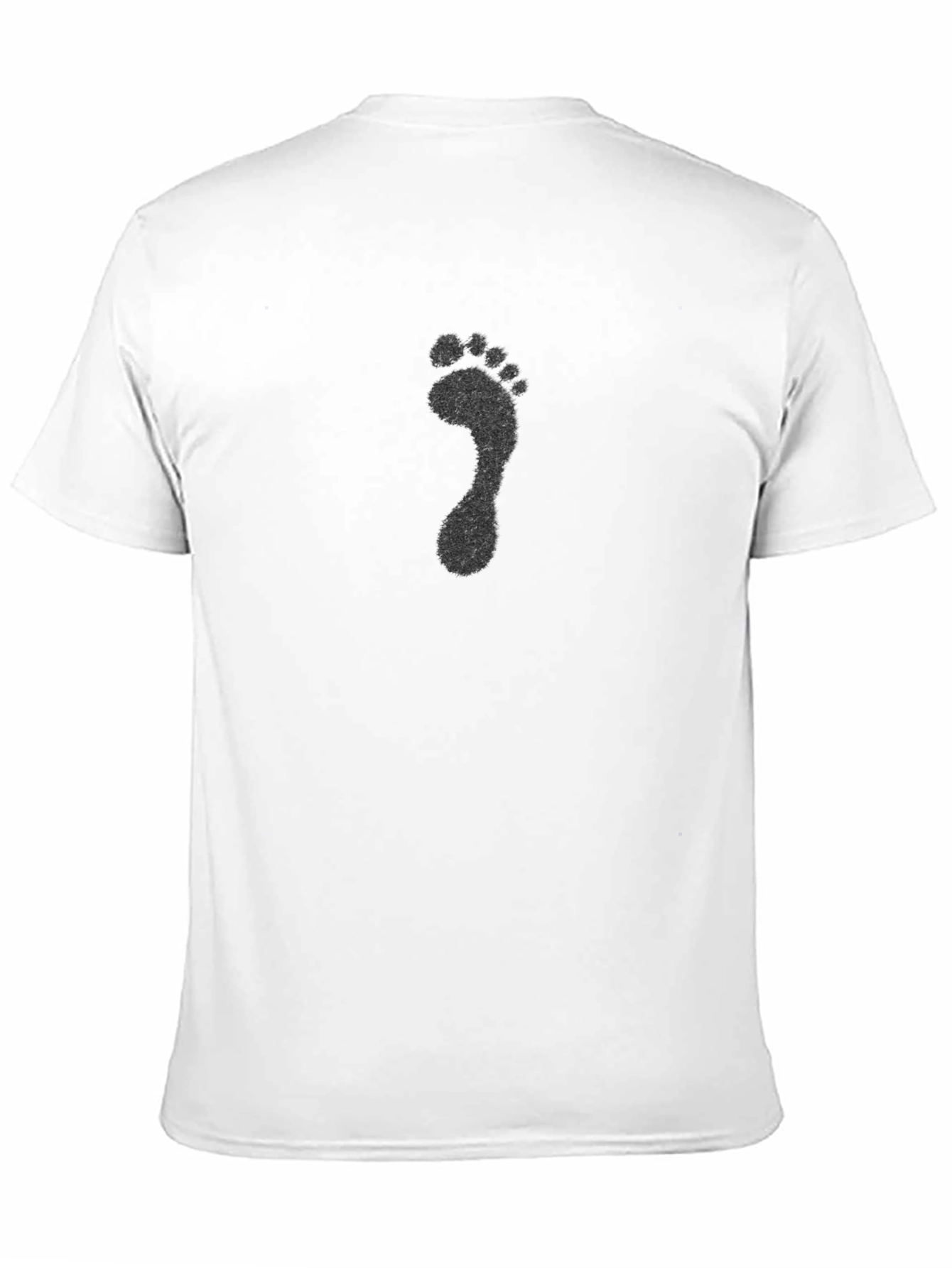 Footprint Graphic Tee - Black Cotton T-Shirt