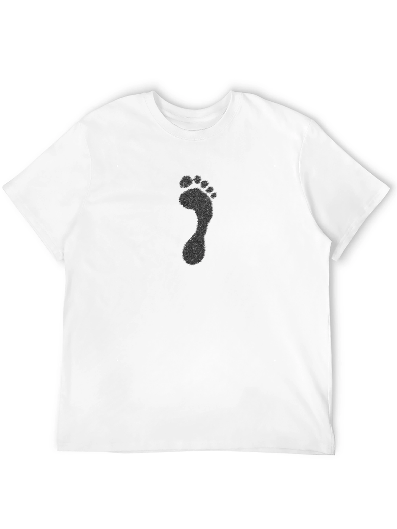 Footprint Graphic Tee - Black Cotton T-Shirt