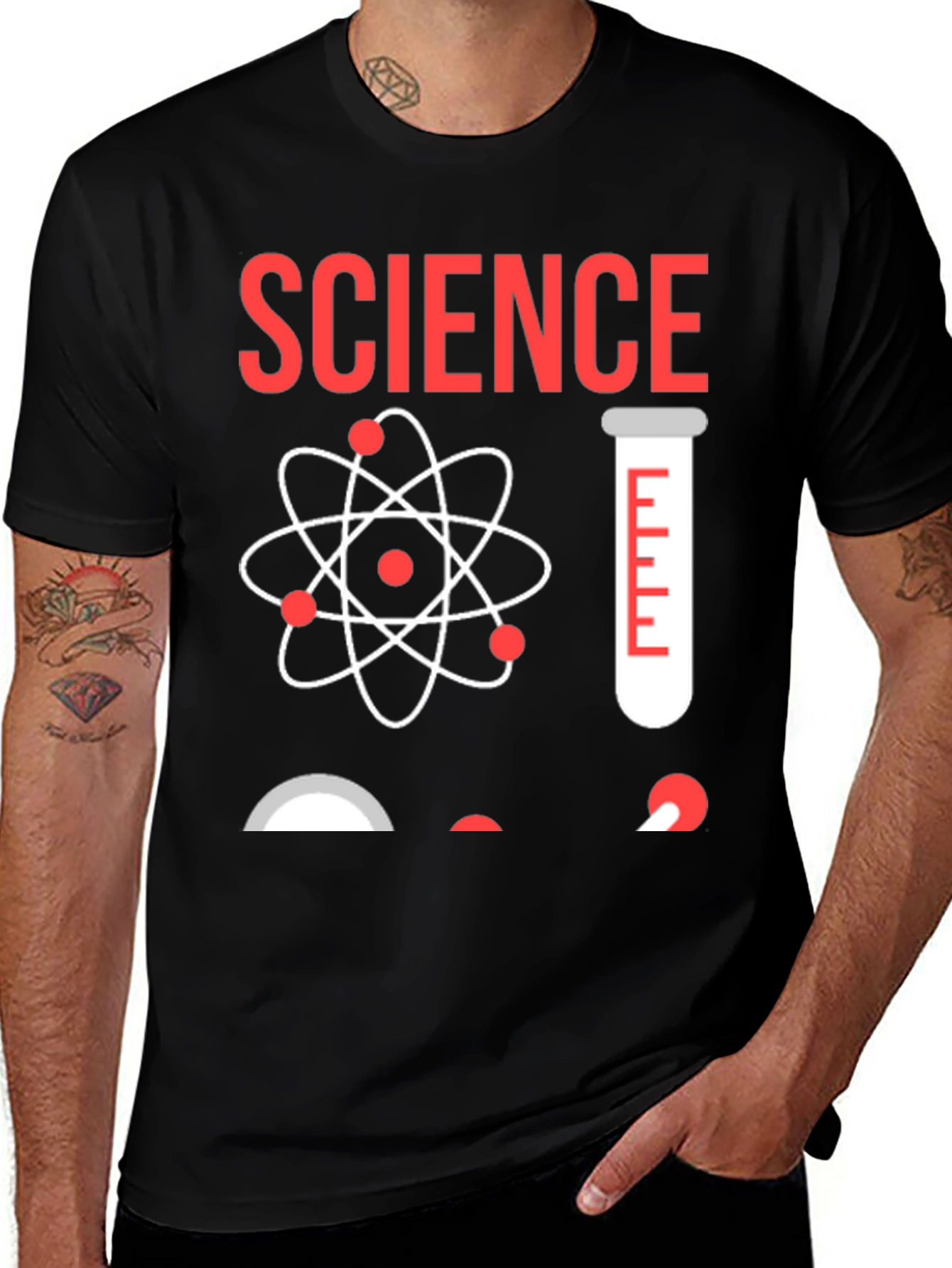 Science T-Shirt - Atom & Test Tube Design