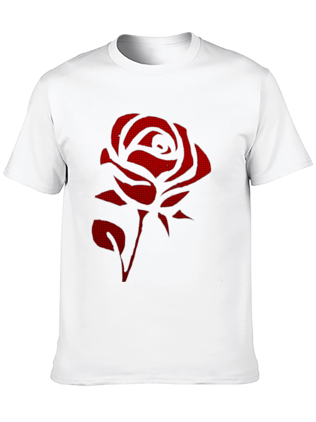 Red Rose Graphic Black T-Shirt - Stylish & Unique