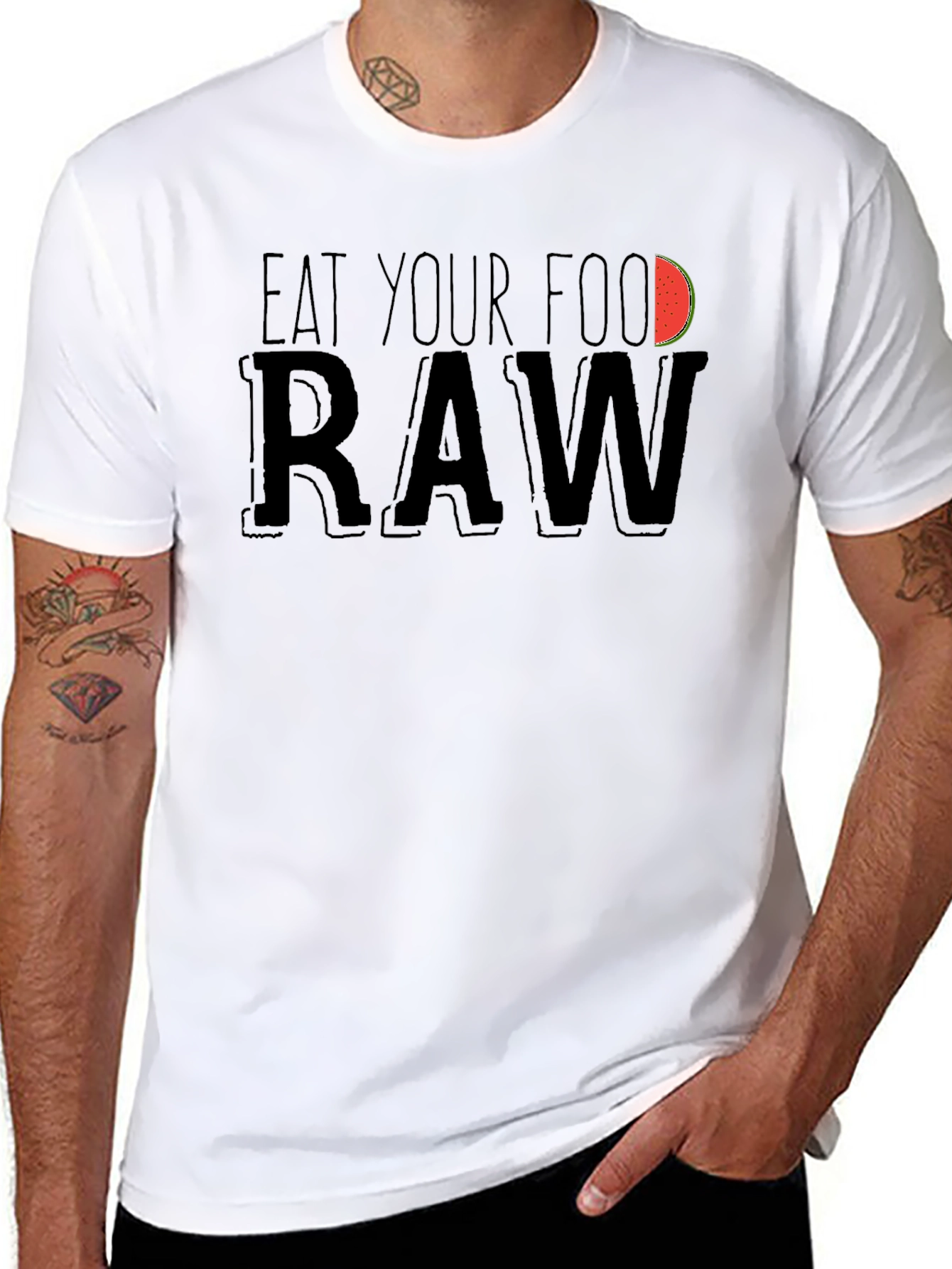 Eat Your Food Raw Funny T-Shirt