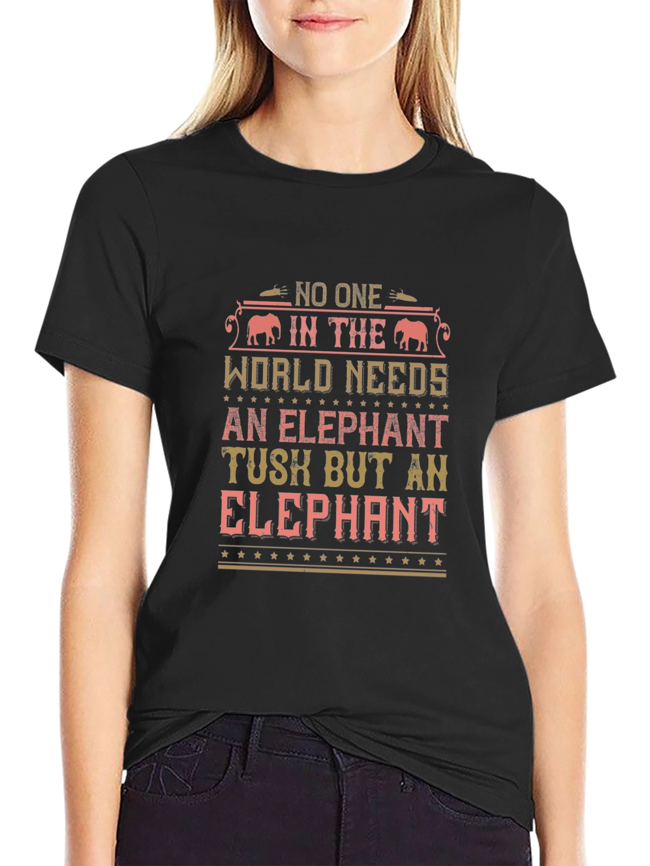 Elephant Tusk Graphic T-Shirt - Animal Lover Tee