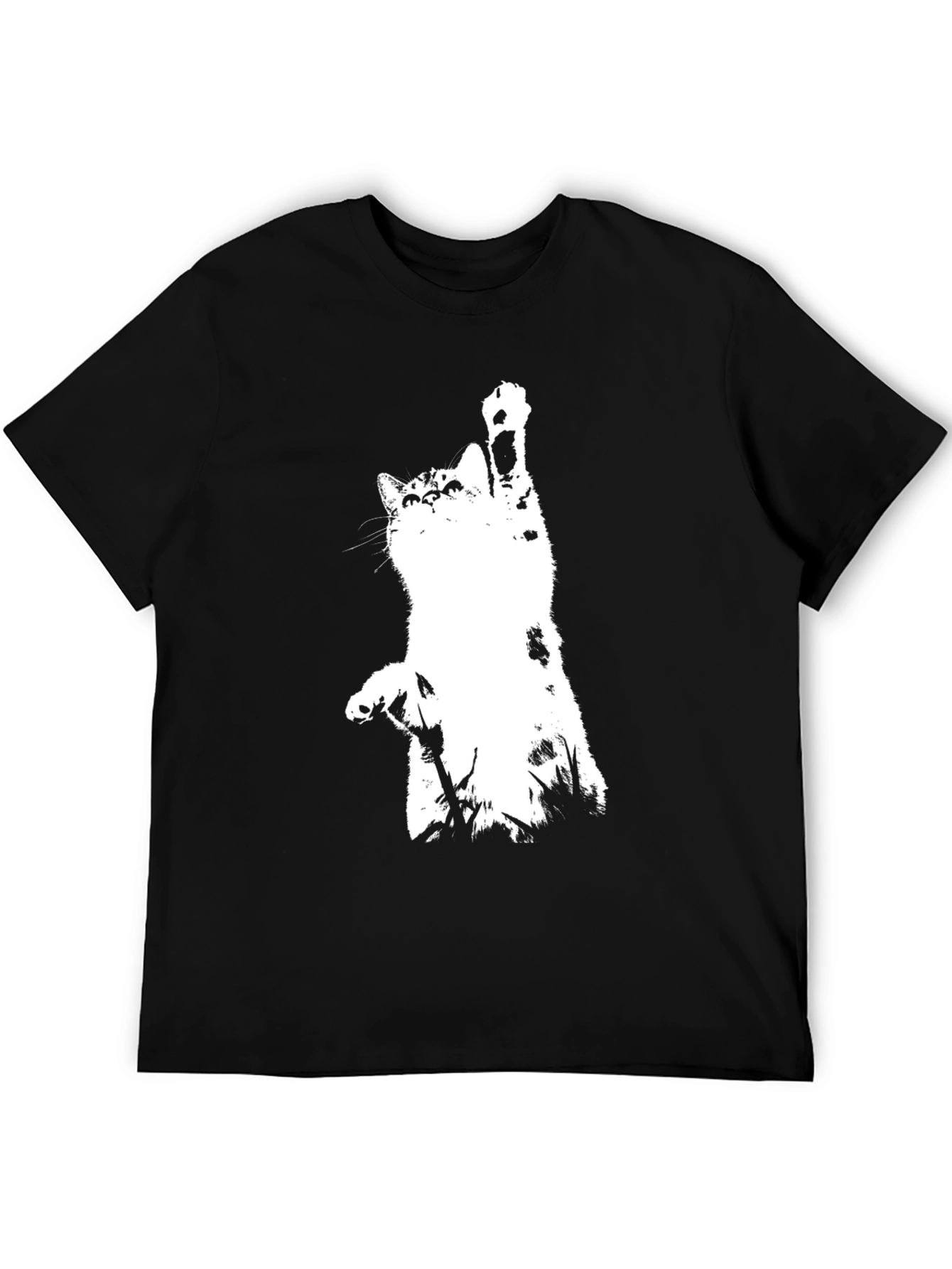 Cool Cat Graphic Tee - Black