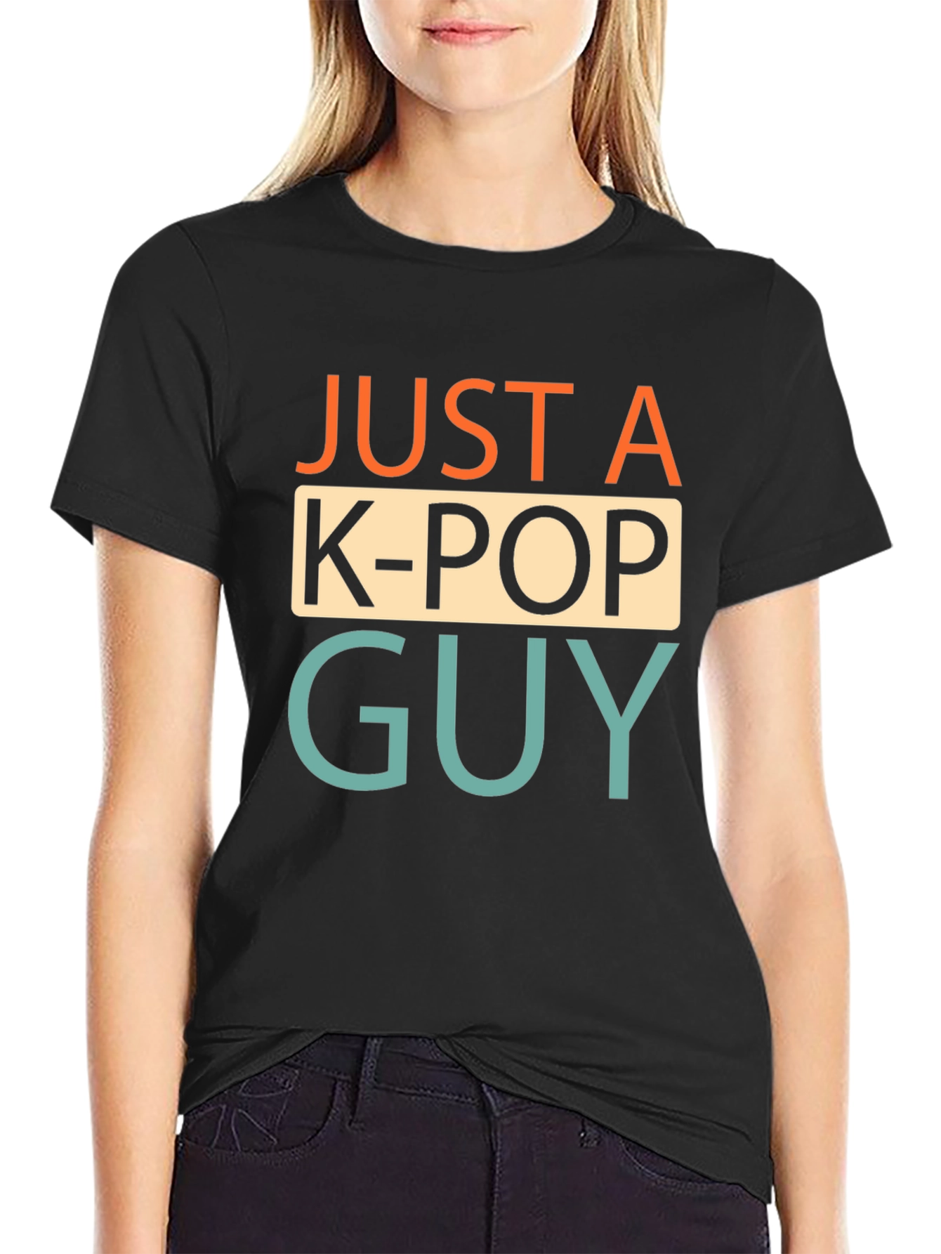 Just a K-Pop Guy T-Shirt - Black Cotton Tee