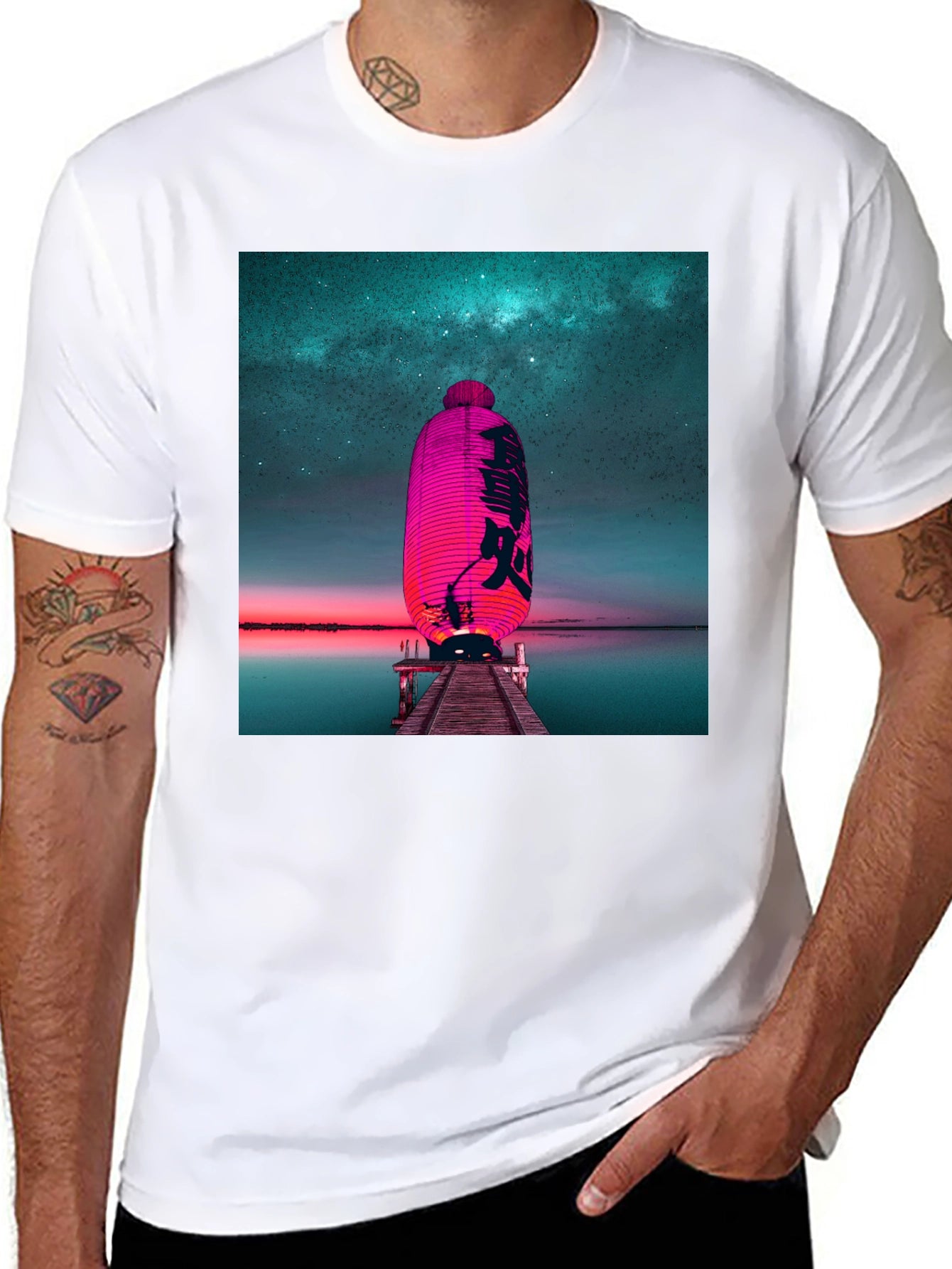 Lantern Night Sky T-Shirt