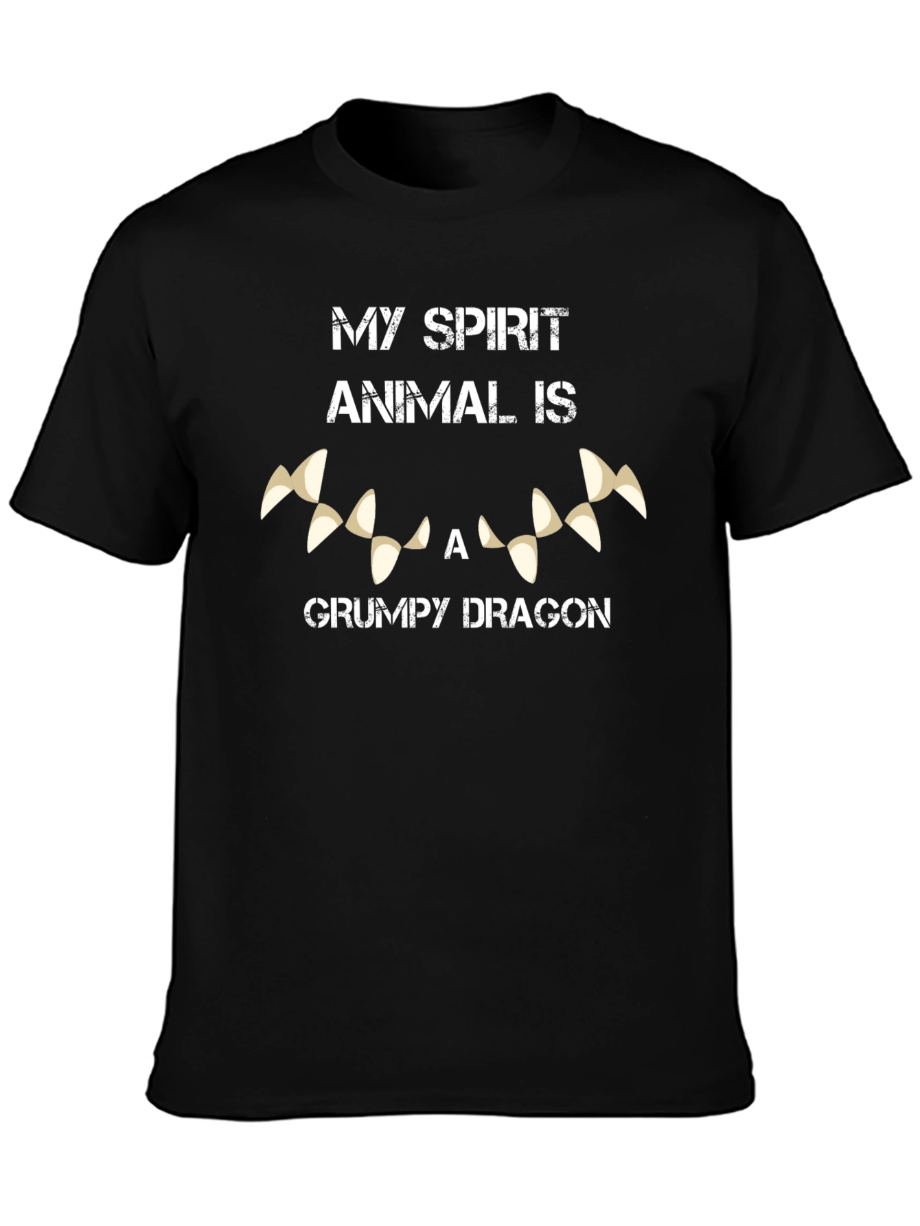 Grumpy Dragon Spirit Animal Graphic T-Shirt