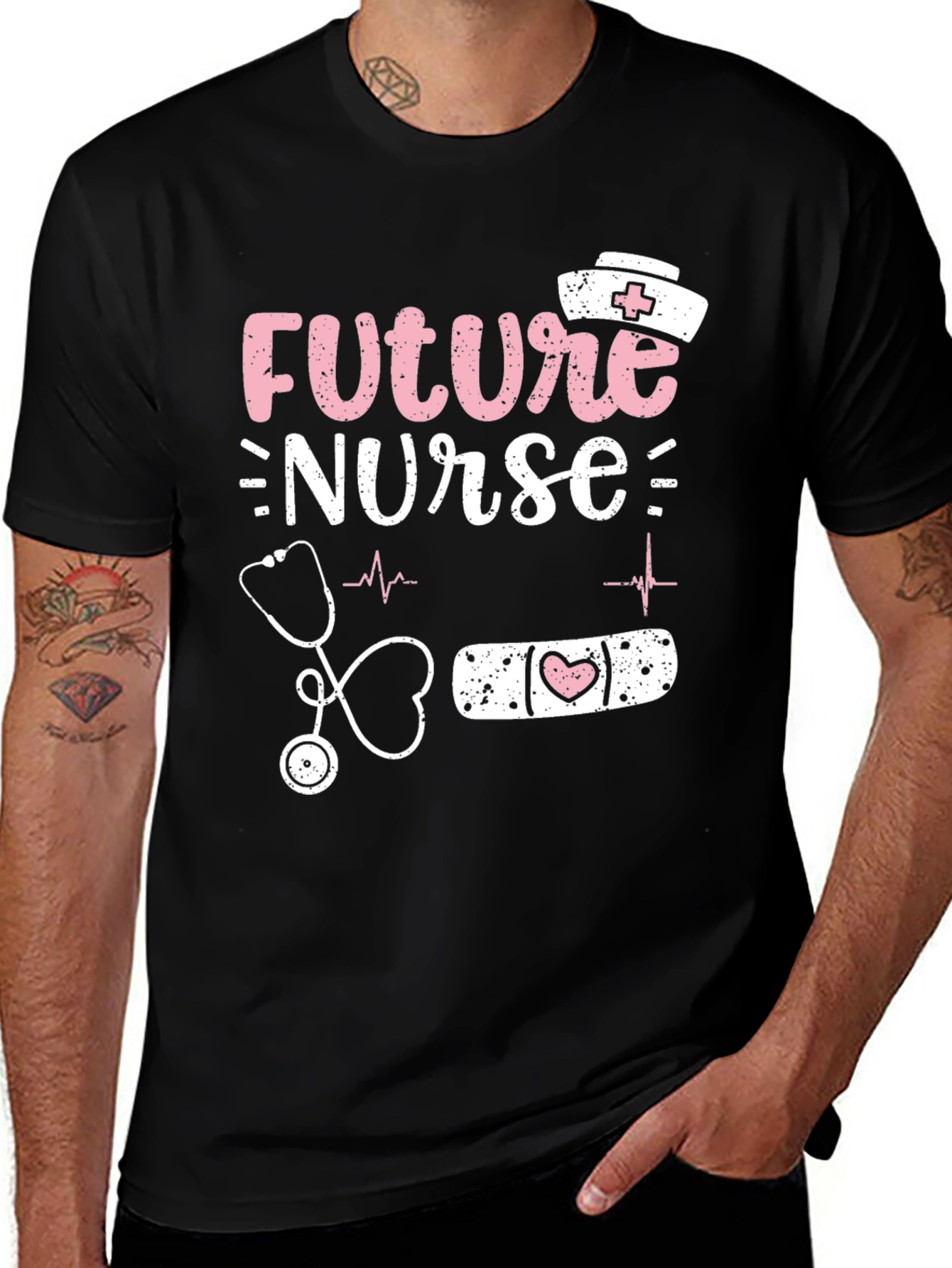 Future Nurse T-Shirt - Black Cotton Tee