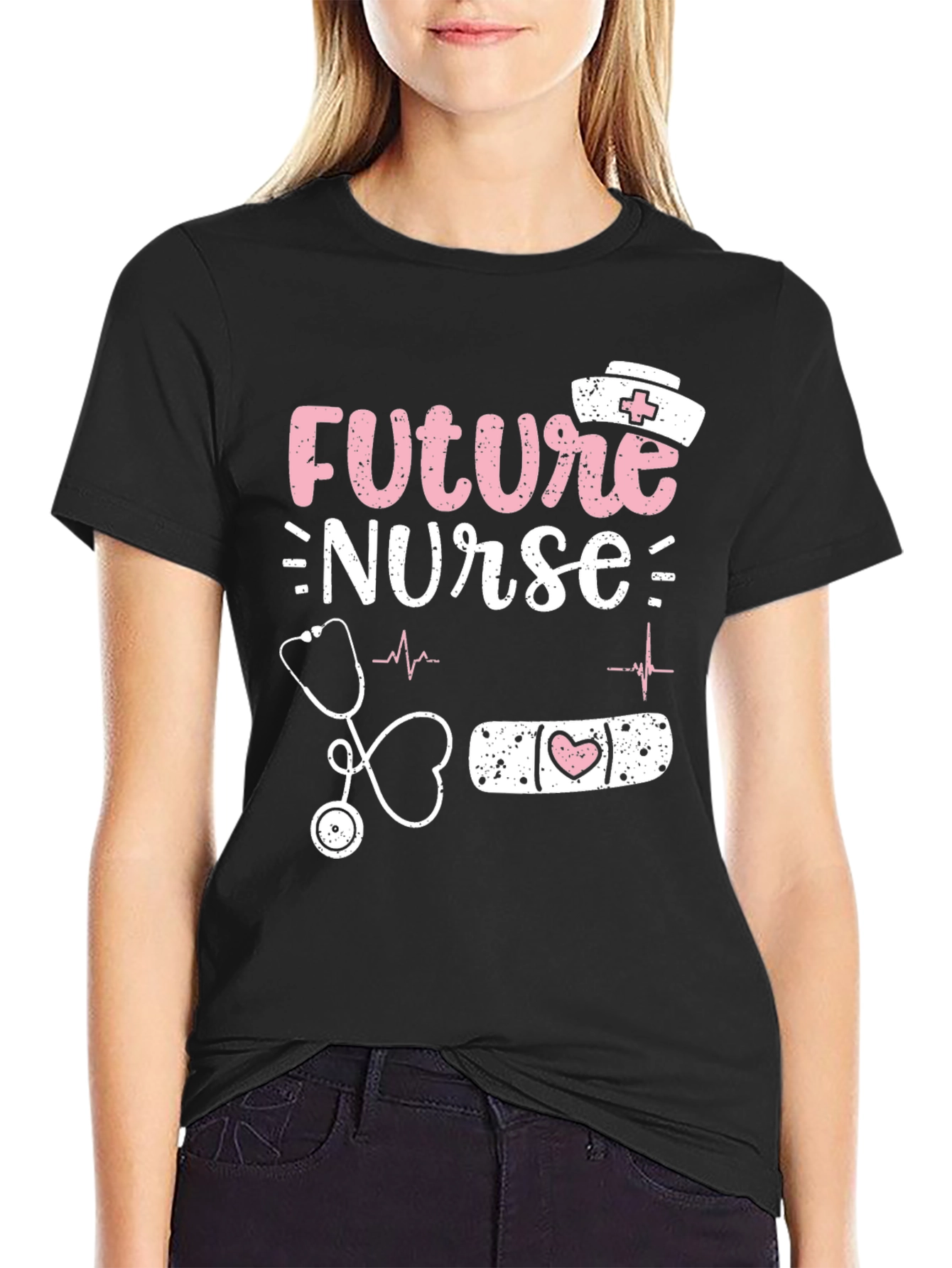 Future Nurse T-Shirt - Black Cotton Tee