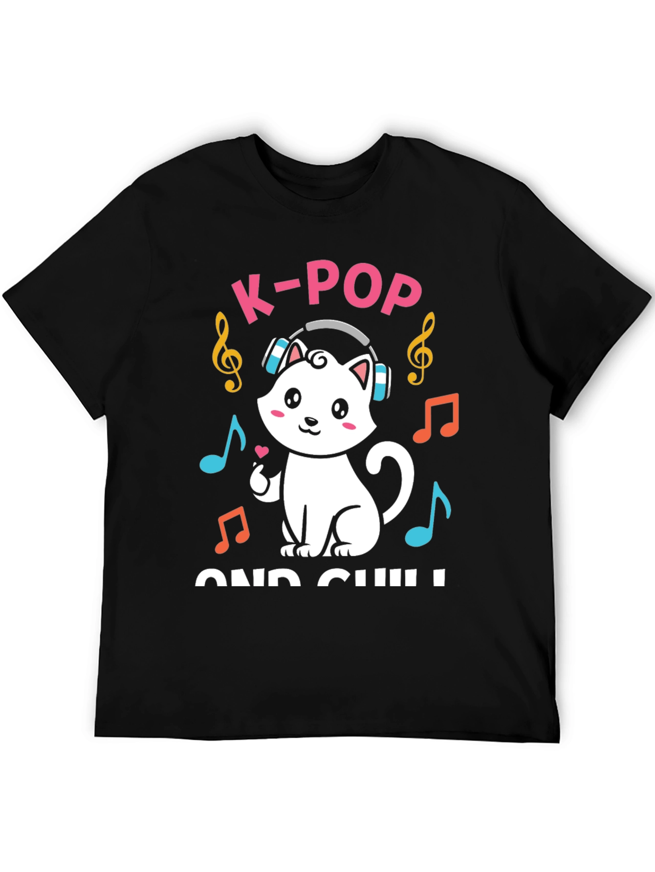 K-Pop and Chill Cat T-Shirt