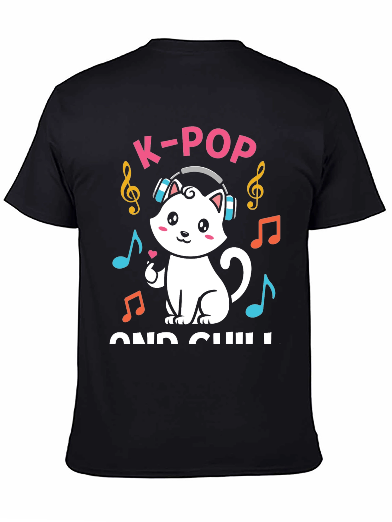 K-Pop and Chill Cat T-Shirt