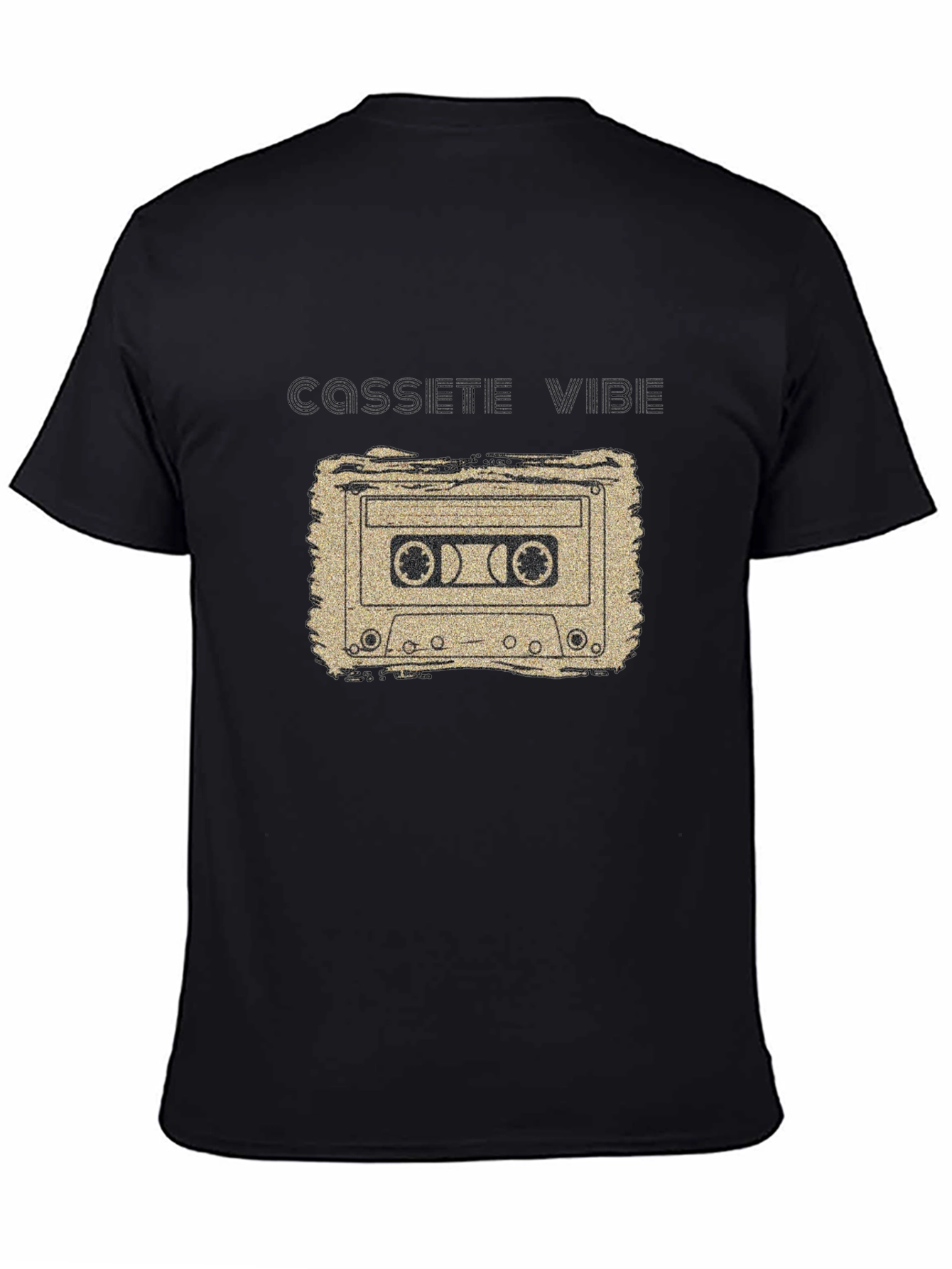Cassette Vibe Black Graphic T-Shirt