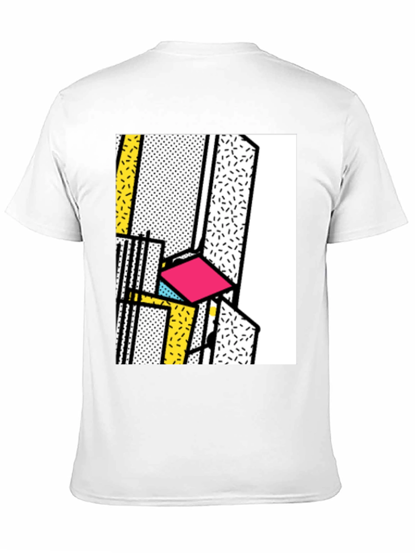 Retro Memphis Design Black T-Shirt