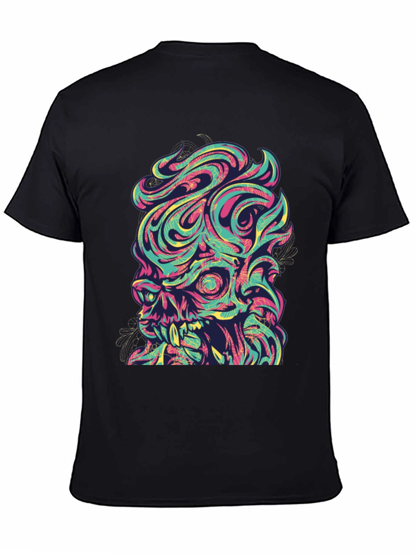 Psychedelic Skull Graphic T-Shirt