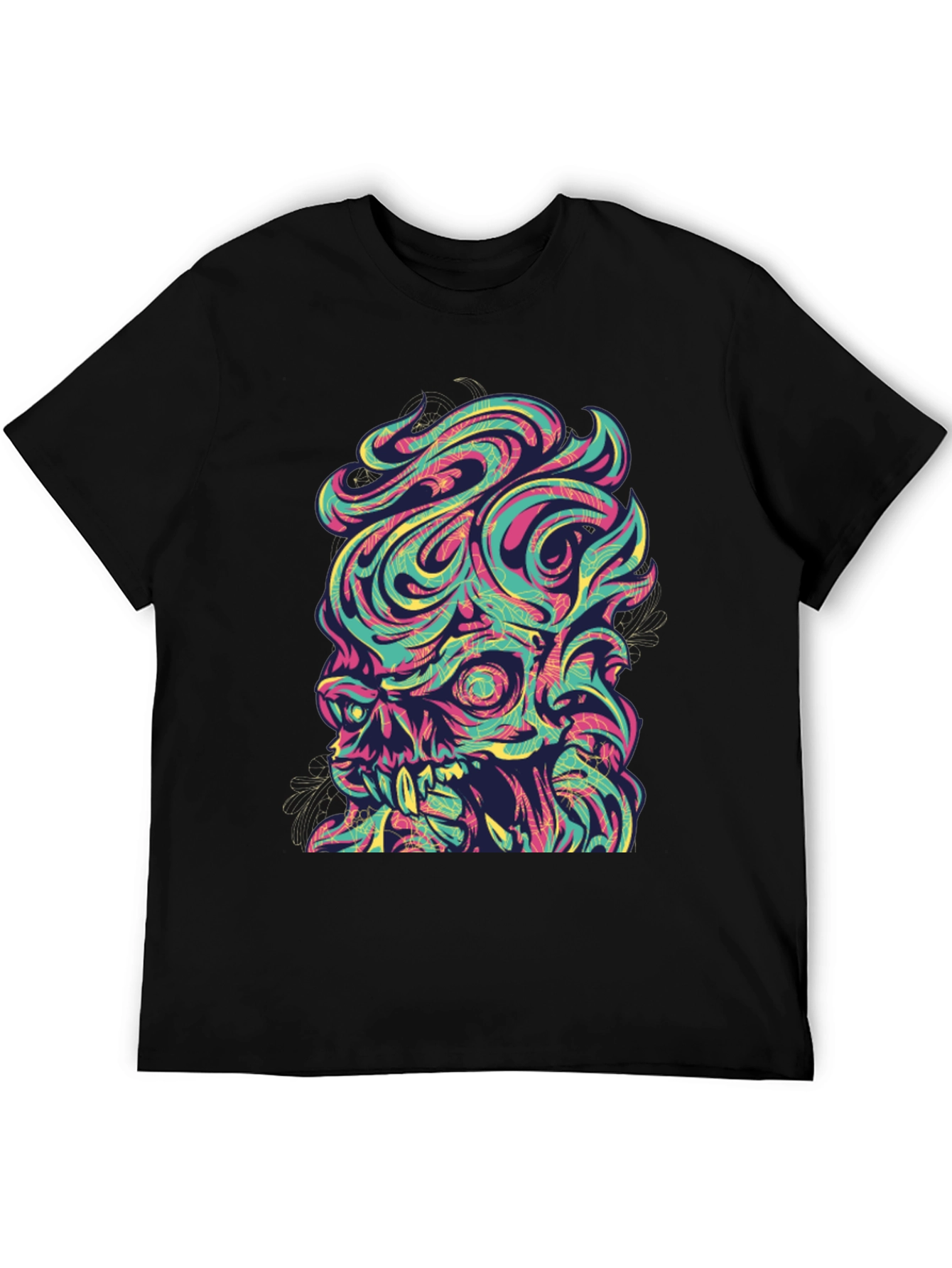 Psychedelic Skull Graphic T-Shirt
