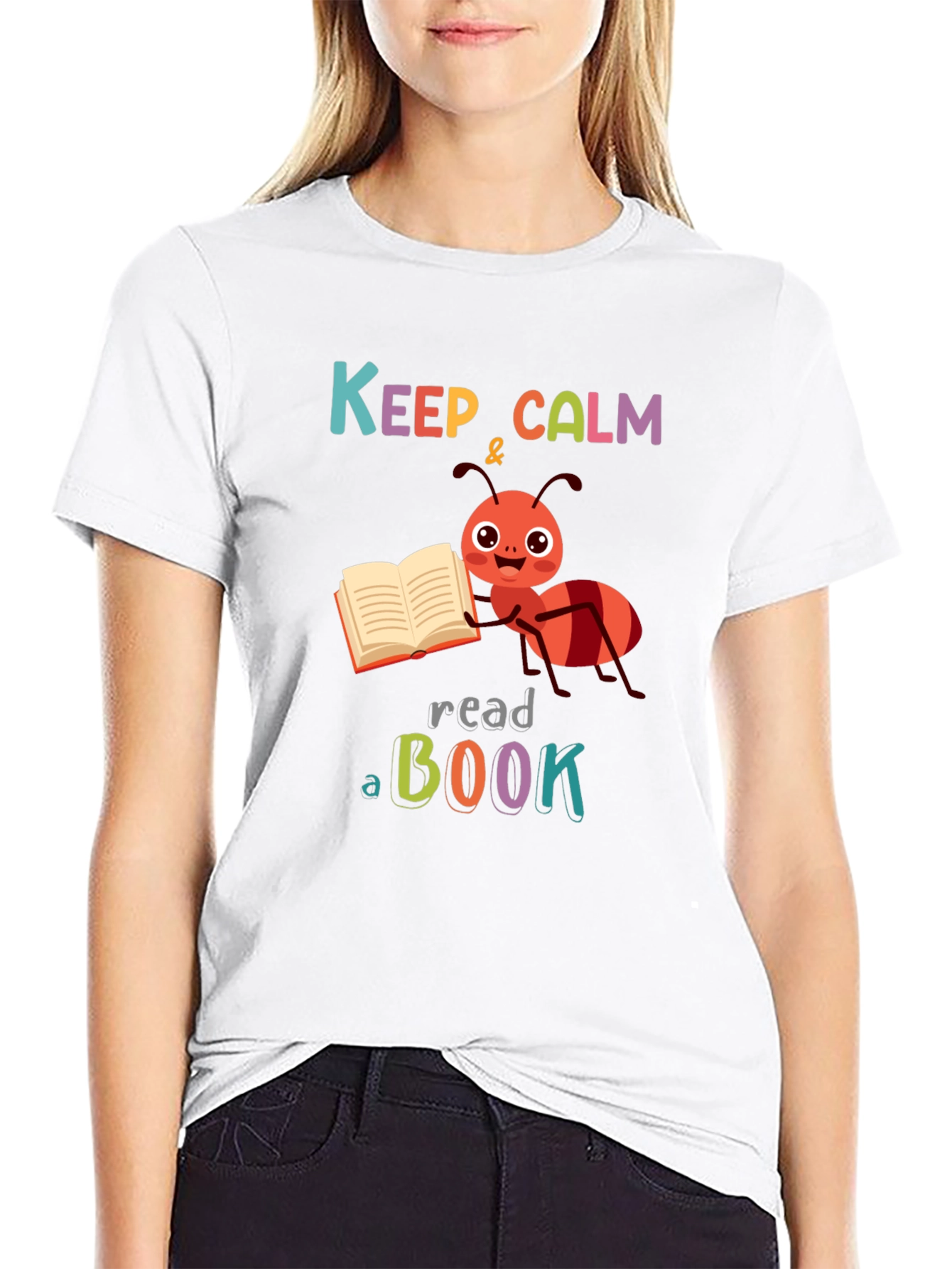 Keep Calm & Read a Book Ant T-Shirt