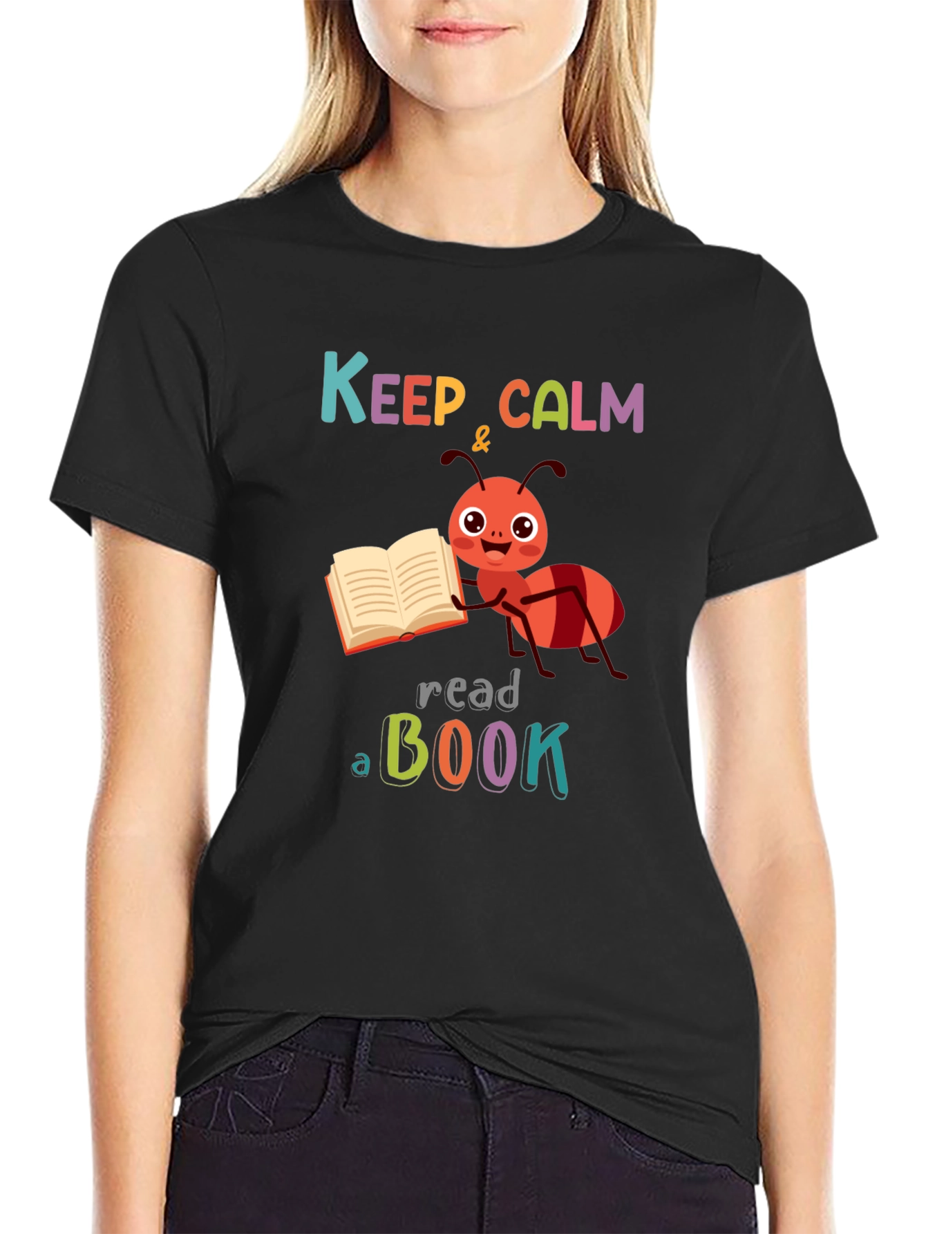 Keep Calm & Read a Book Ant T-Shirt