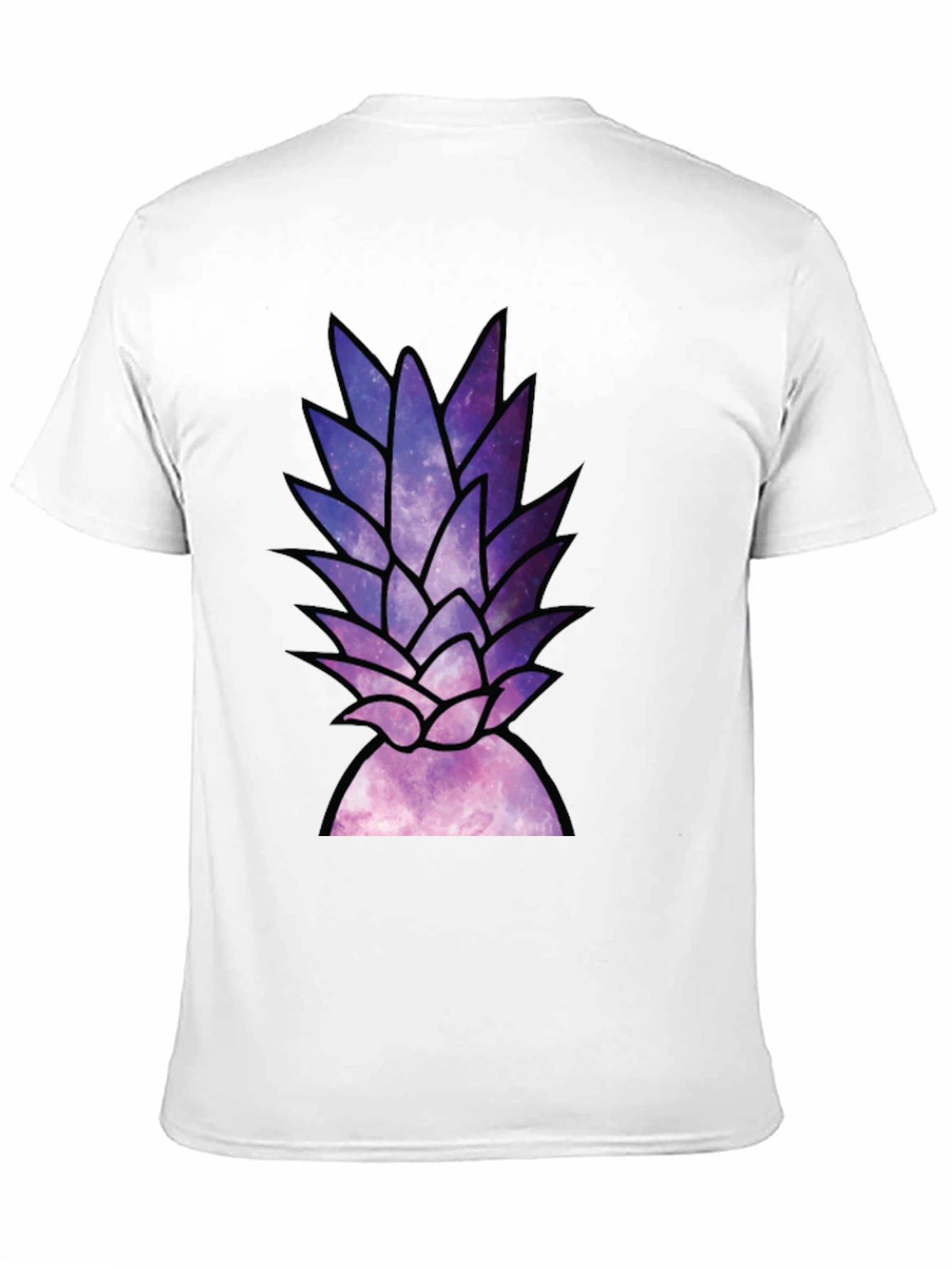 Galaxy Pineapple Graphic Tee - Stylish Black T-Shirt