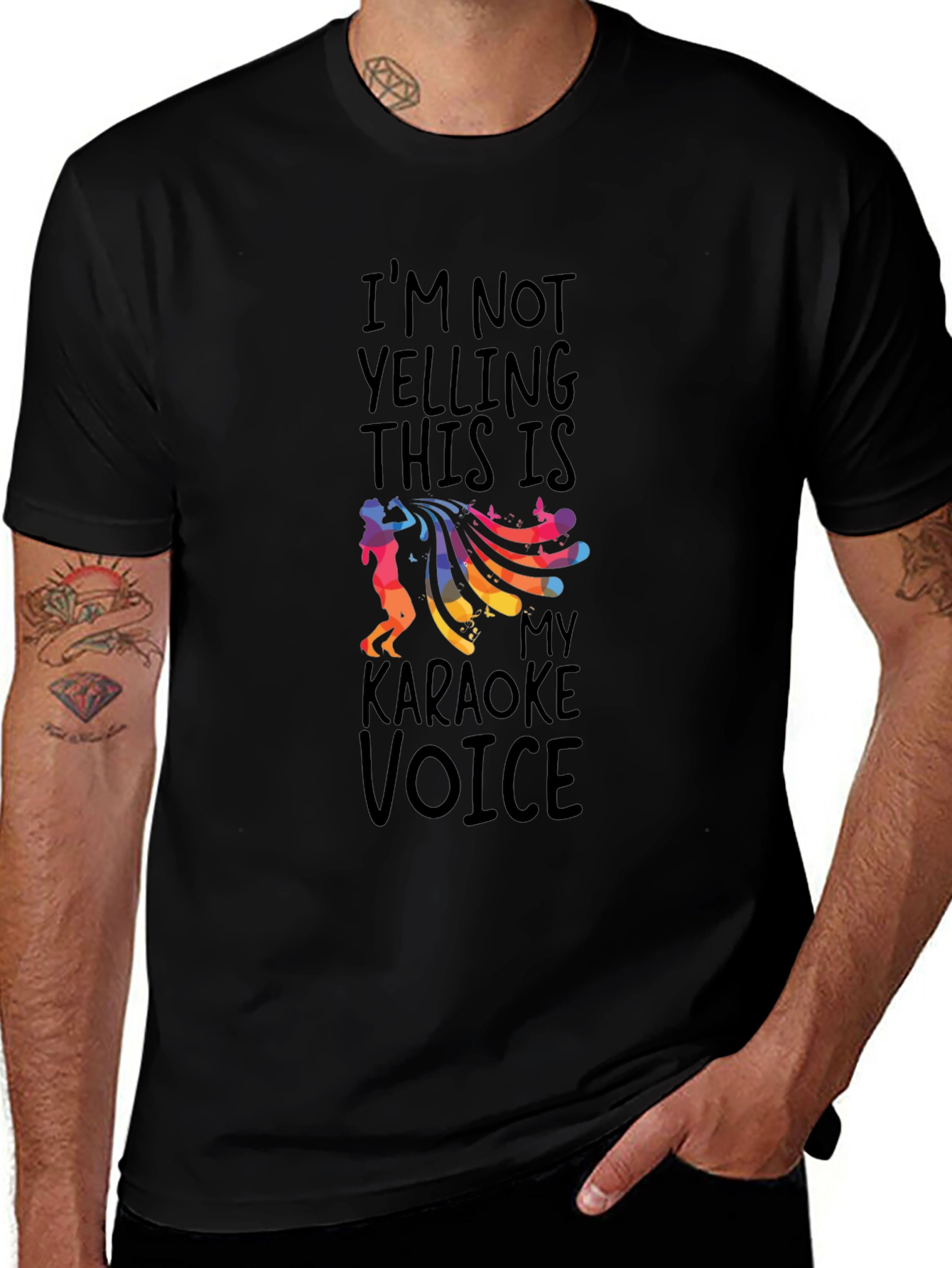 Karaoke Voice Graphic Tee - Black