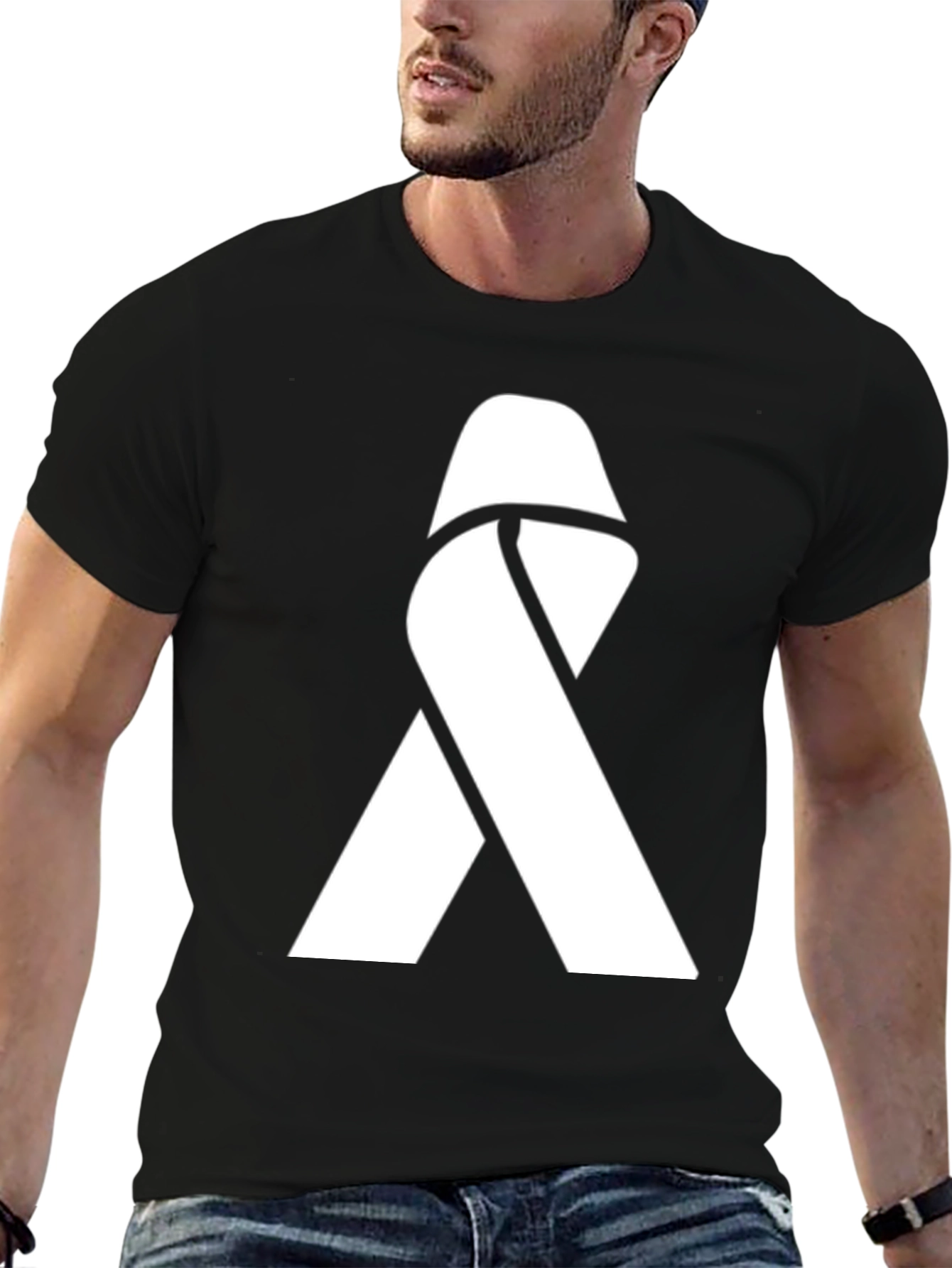 Awareness Ribbon Graphic Tee - Black