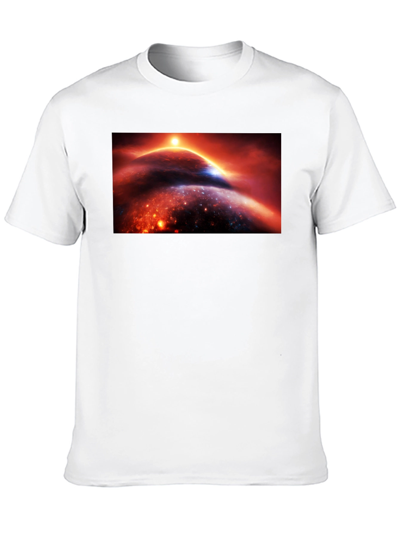 Cosmic Planet Graphic Tee - Black Unisex T-Shirt