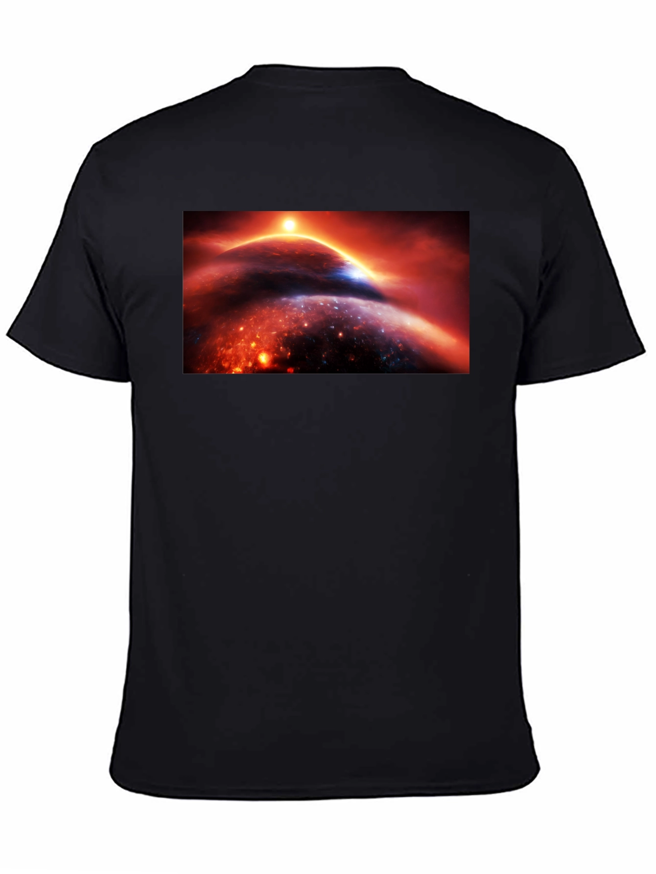 Cosmic Planet Graphic Tee - Black Unisex T-Shirt