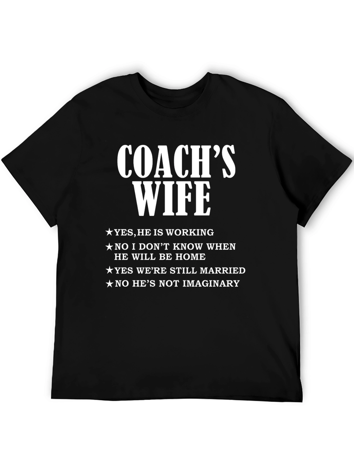Coachs Wife Graphic T-Shirt - Funny Slogan Tee