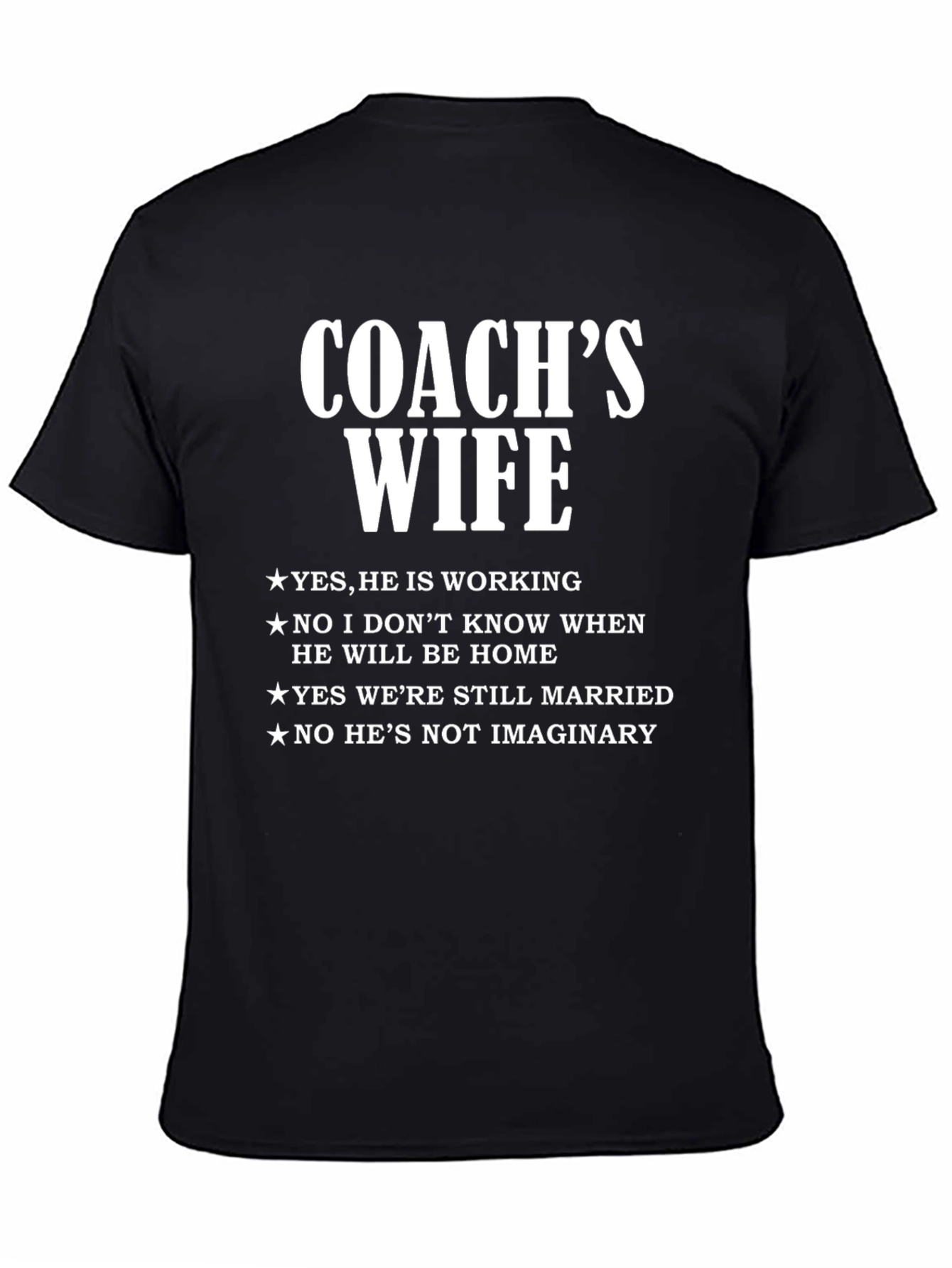 Coachs Wife Graphic T-Shirt - Funny Slogan Tee