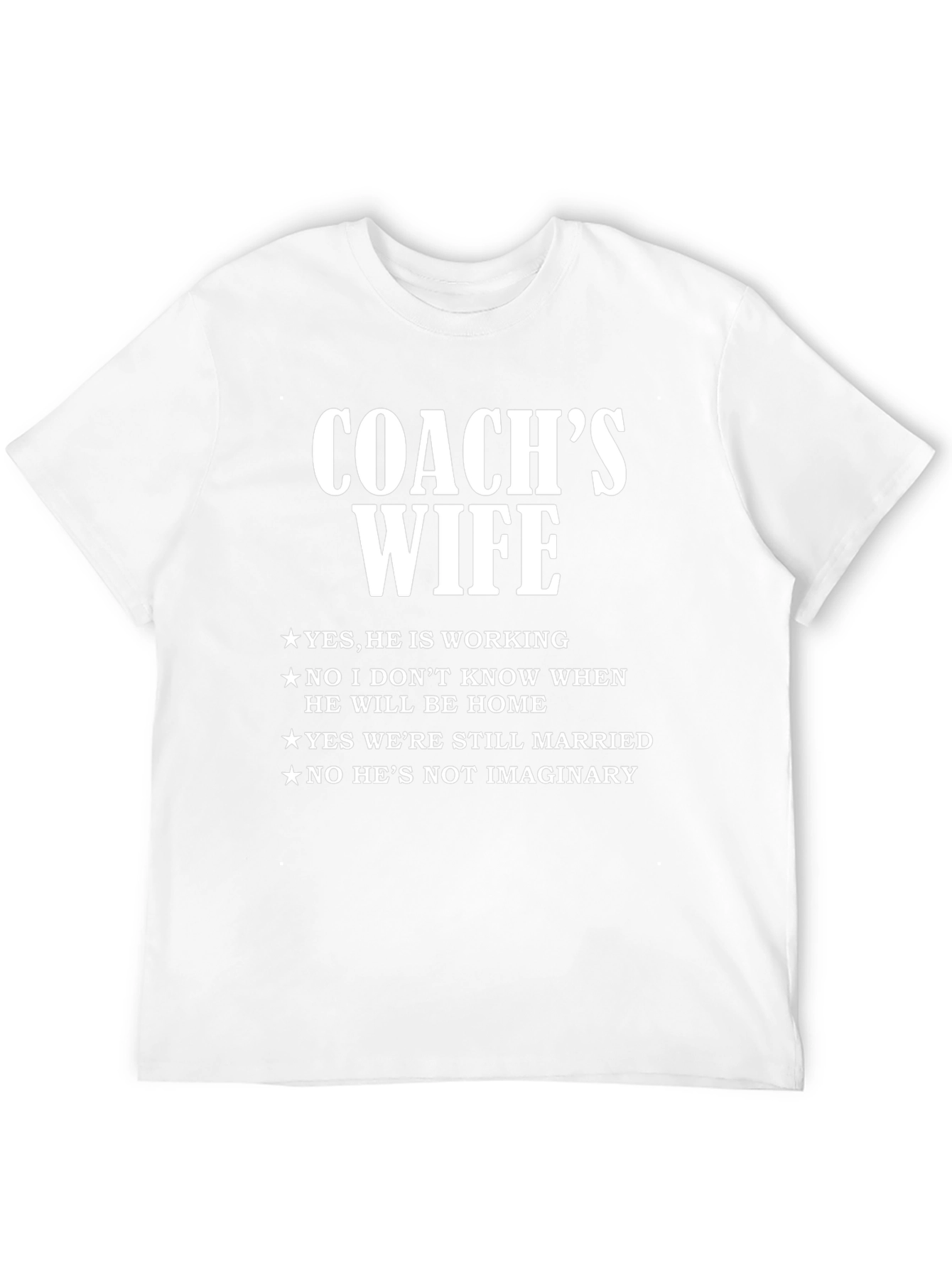 Coachs Wife Graphic T-Shirt - Funny Slogan Tee