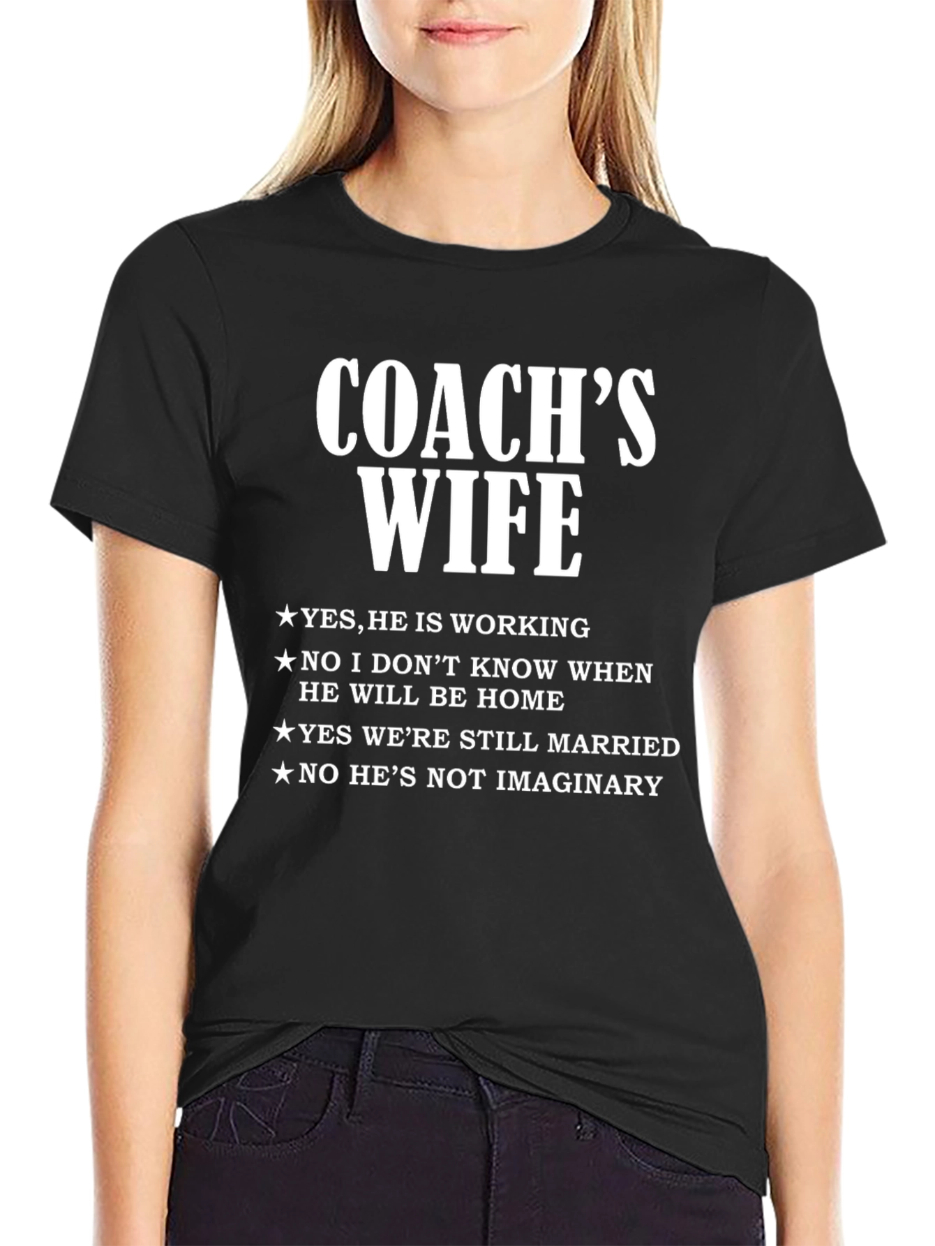 Coachs Wife Graphic T-Shirt - Funny Slogan Tee