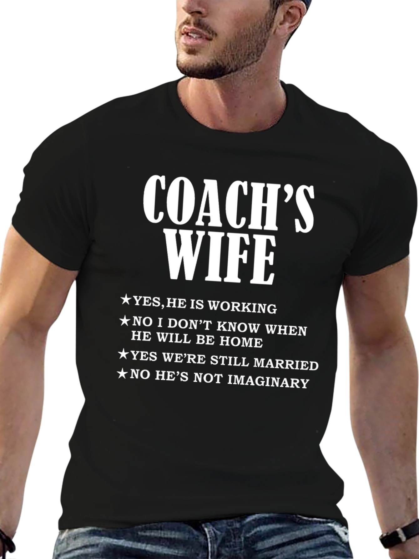 Coachs Wife Graphic T-Shirt - Funny Slogan Tee