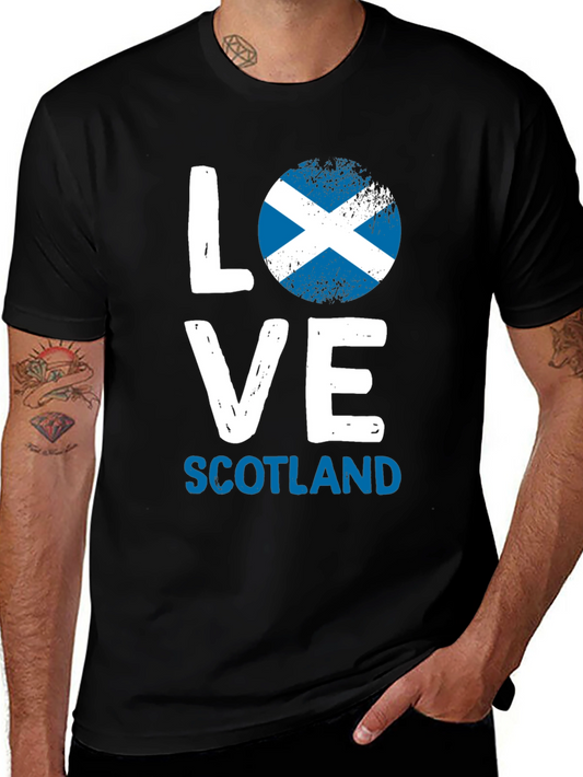 Love Scotland T-Shirt Scottish Flag Graphic Tee