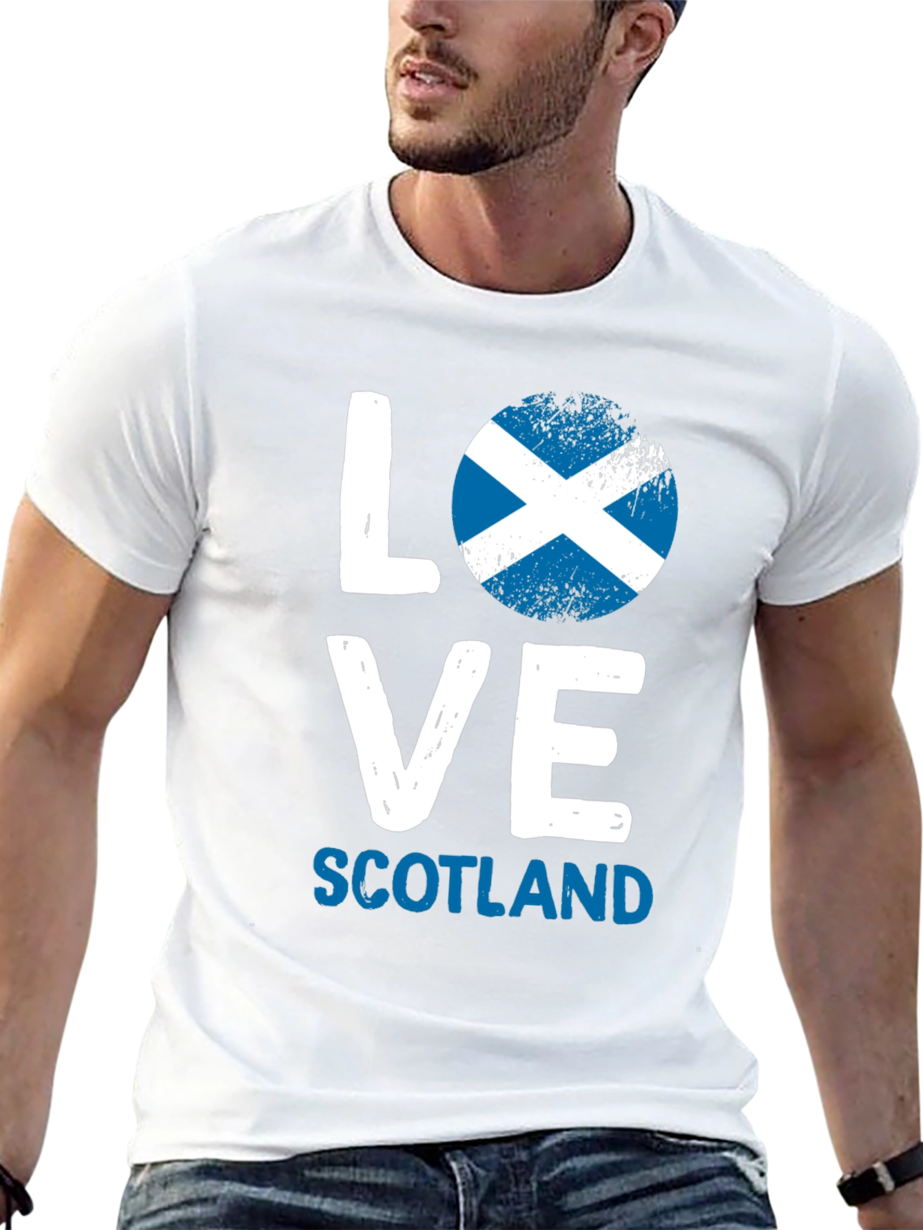 Love Scotland T-Shirt Scottish Flag Graphic Tee