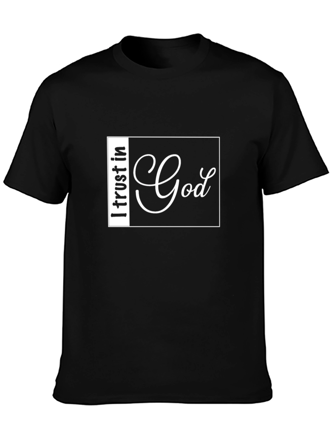 I Trust In God Black Graphic Tee