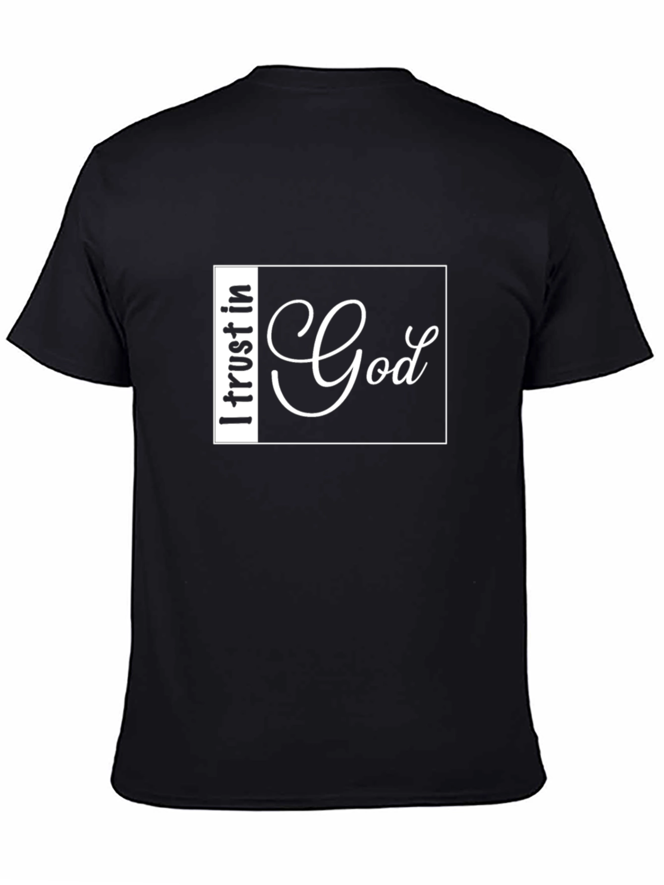 I Trust In God Black Graphic Tee