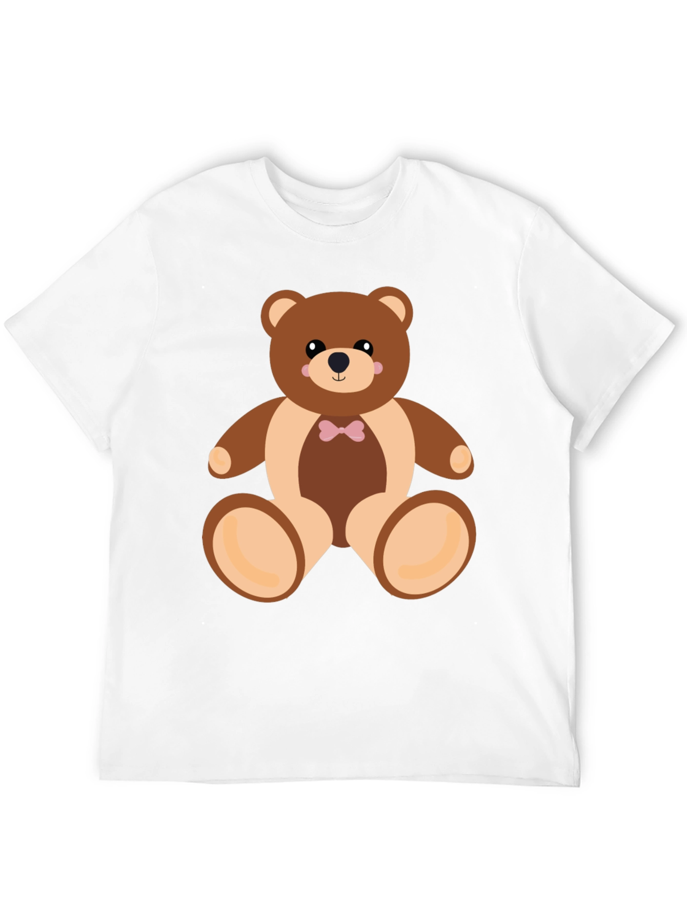 Mens Black Teddy Bear Graphic T-Shirt